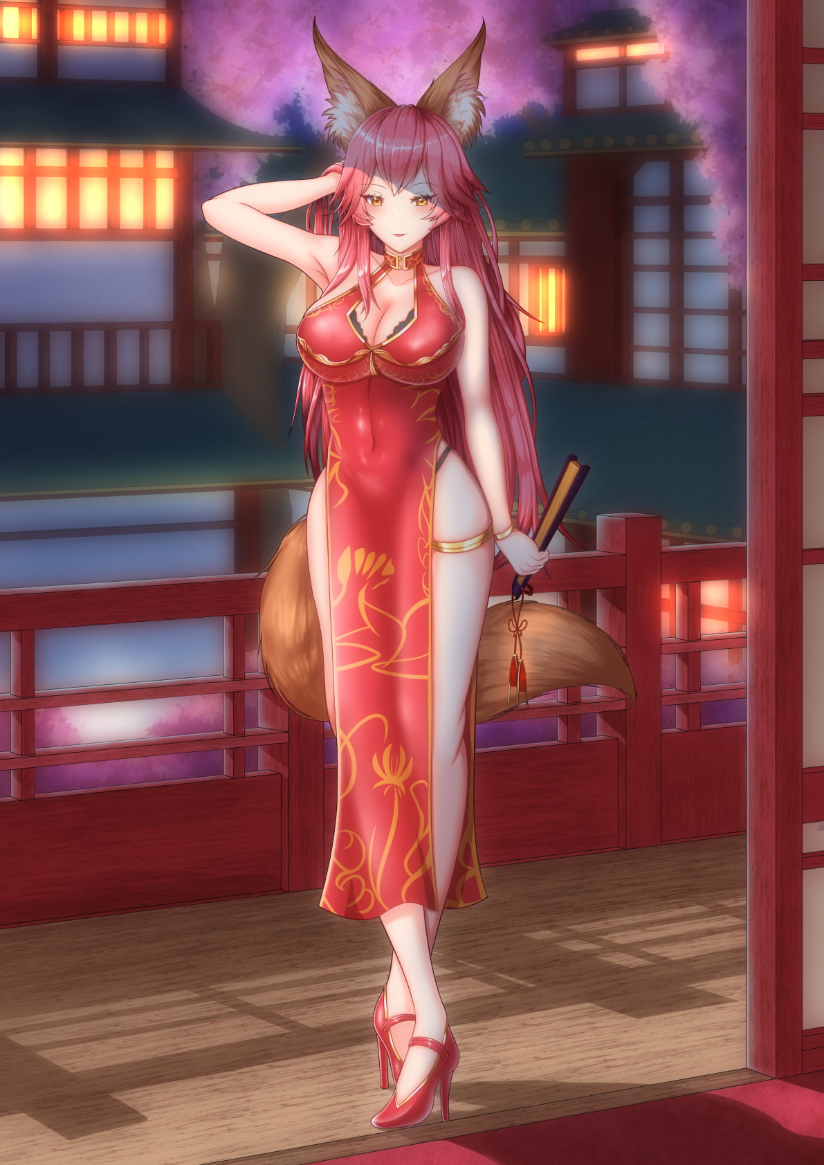 anime girls, 720P, Tamamo no Mae (fate/grand order), Fate Series, Akifu, Fate/Grand Order, Phone HD Wallpaper