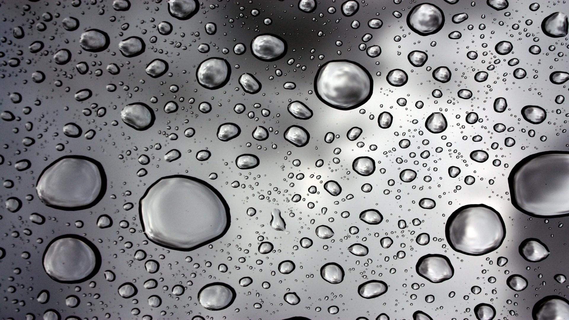 rain, droplets, background, drops, water, 1080P, images, HD Wallpaper