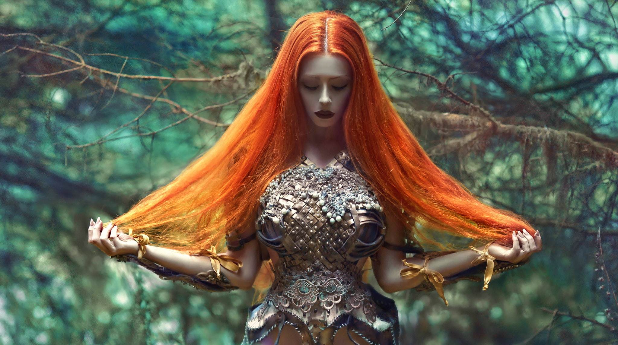Ophelia Overdose, art, Agnieszka Lorek, 1080P, girl, fantasy, Silence, HD Wallpaper
