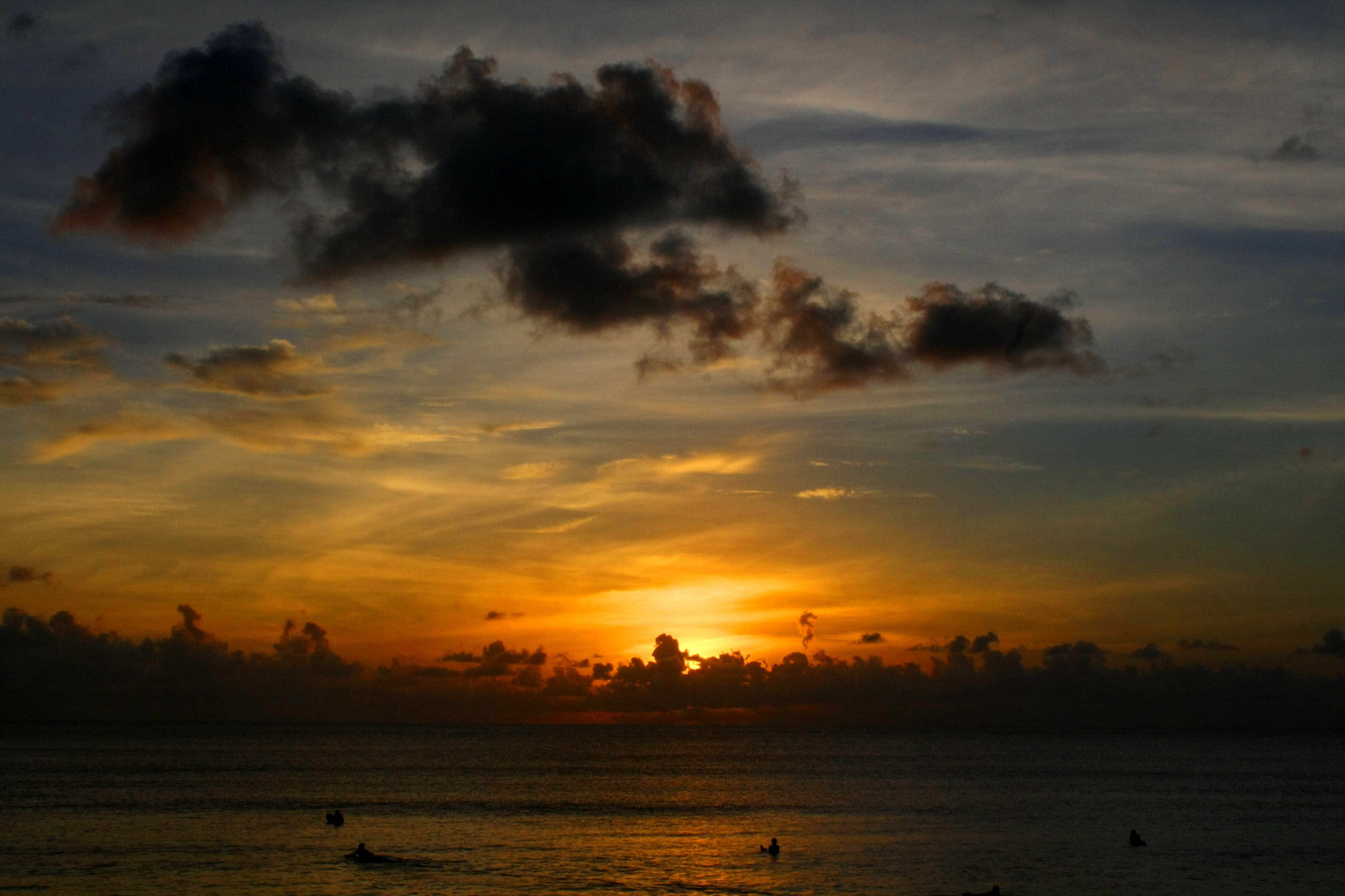 waterfront, Bali, romantic, destination, vacation, nature, idyllic, cloud - sky, cityscape, silhouette, beauty in nature, sea, no people, sand, beautiful, HD Wallpaper