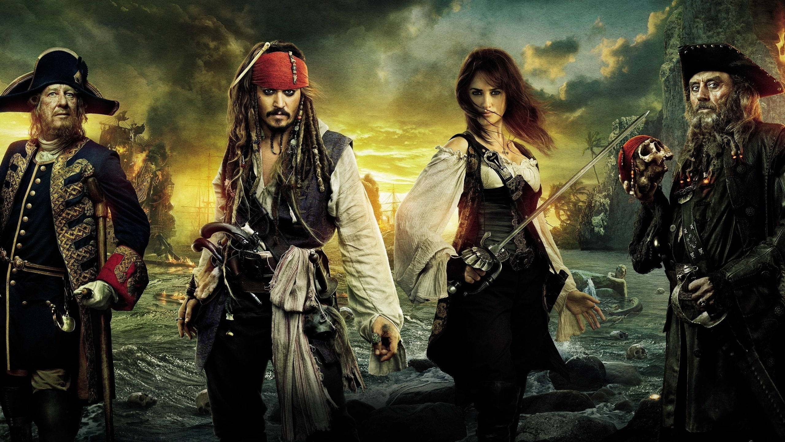 action, 2K, caribbean, johnny depp, characters, pirates, comedy, HD Wallpaper