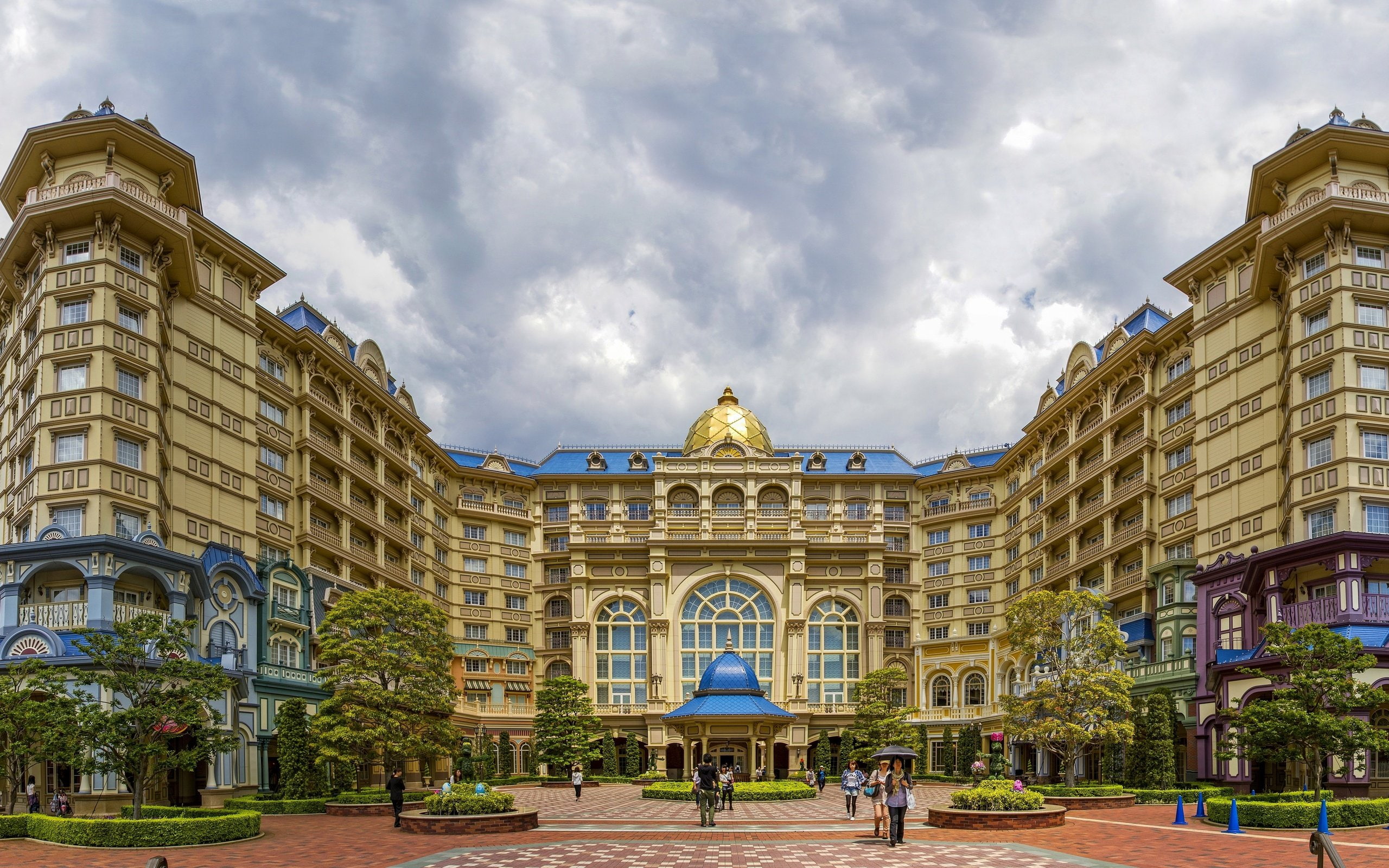 disneyland, japan, 2K, tokyo, amusement, disney, building, hotel, HD Wallpaper