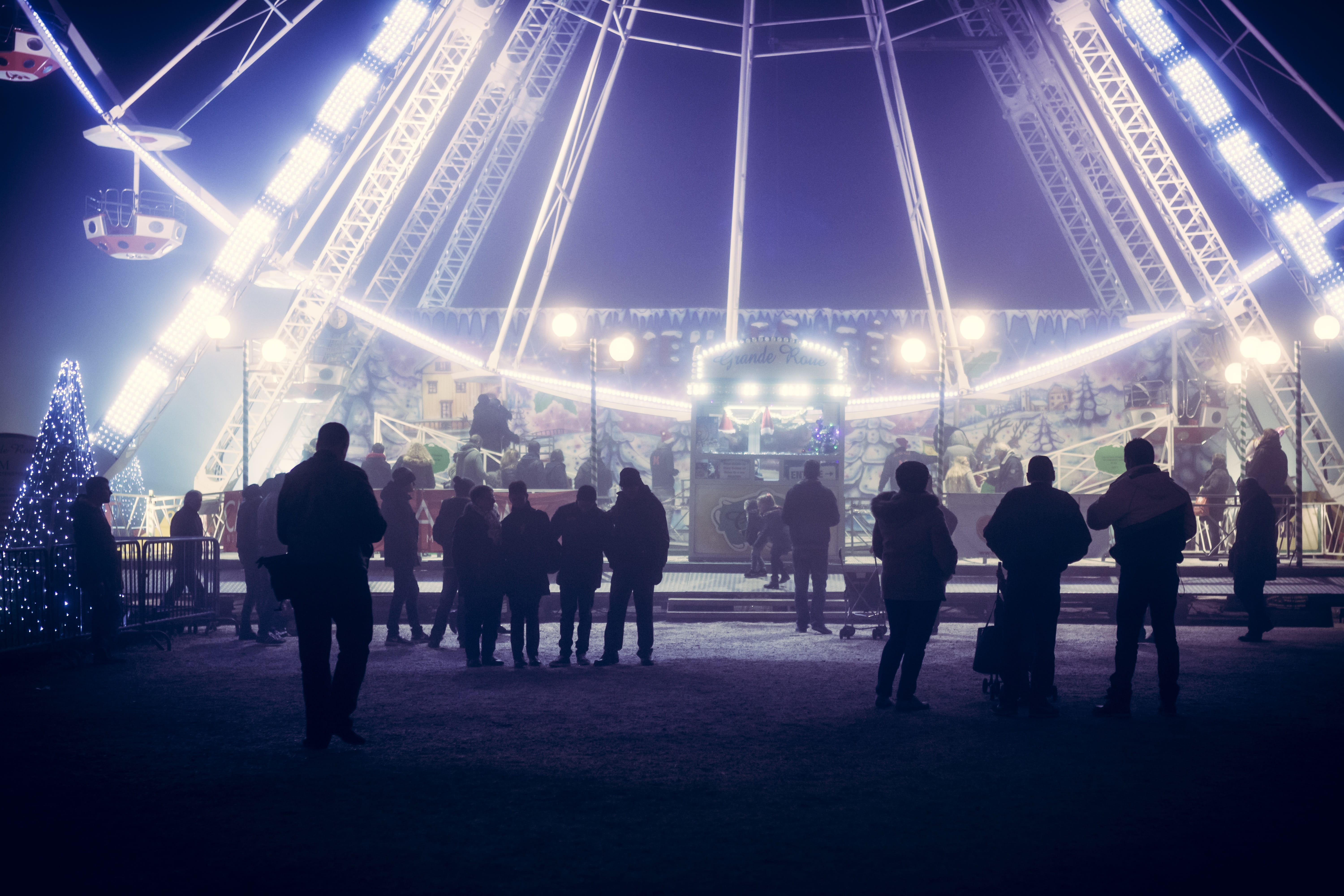 theme, looking, garden, performance, cold, arts culture and entertainment, public garden, lifestyle, lights, christmas, families, winter, park, illuminated, HD Wallpaper