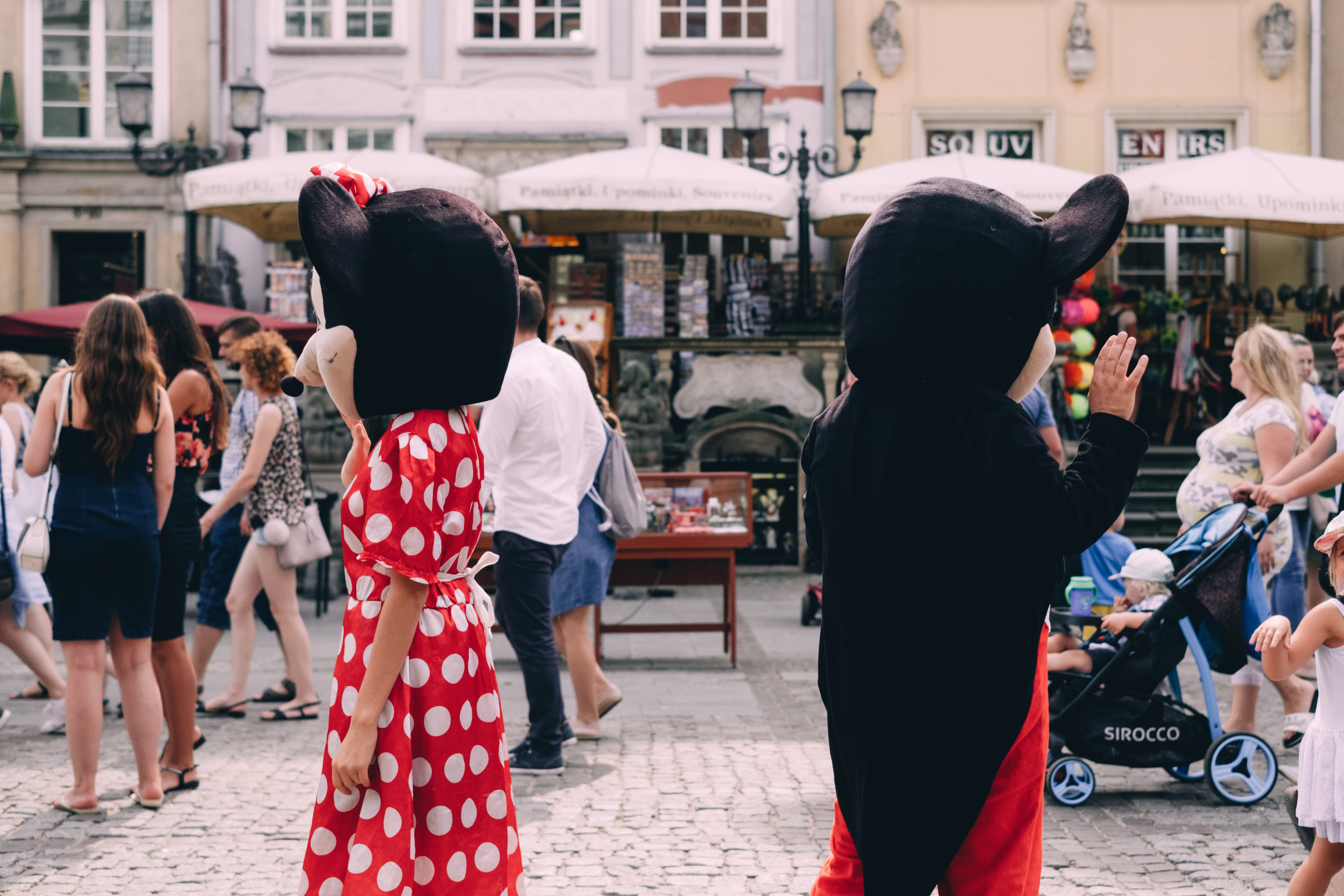 5K, road, child, girls, daytime, mickey mouse, two, architecture, crowded, full length, children, mickey, group of people, building exterior, crowd, lifestyles, HD Wallpaper