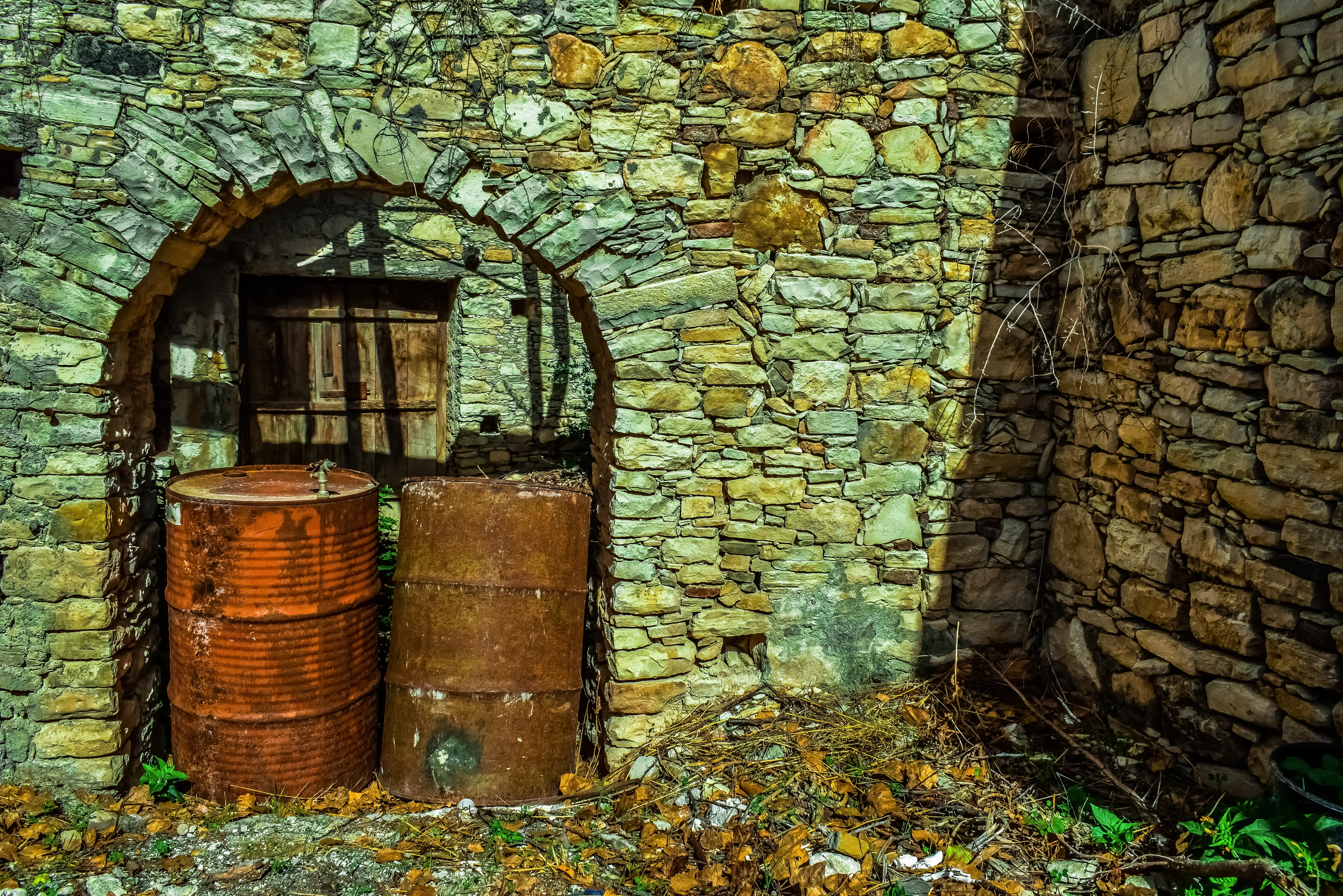architecture, cyprus, uninhabited, wall, barrel, no people, decay, wall - building feature, arch, day, broken, built structure, brick, old house, laneia, HD Wallpaper