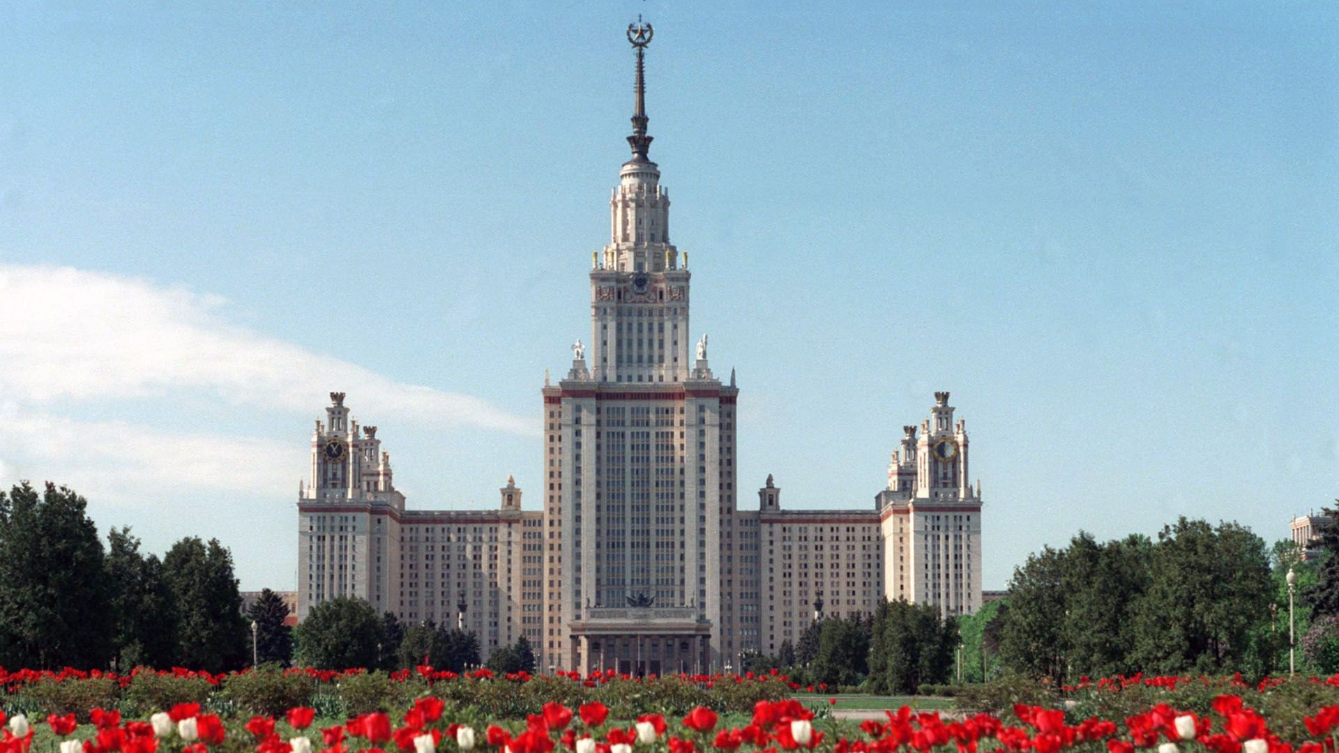 old, university, russia, 1080P, hd, concrete, moscow, state, roses, grain, HD Wallpaper