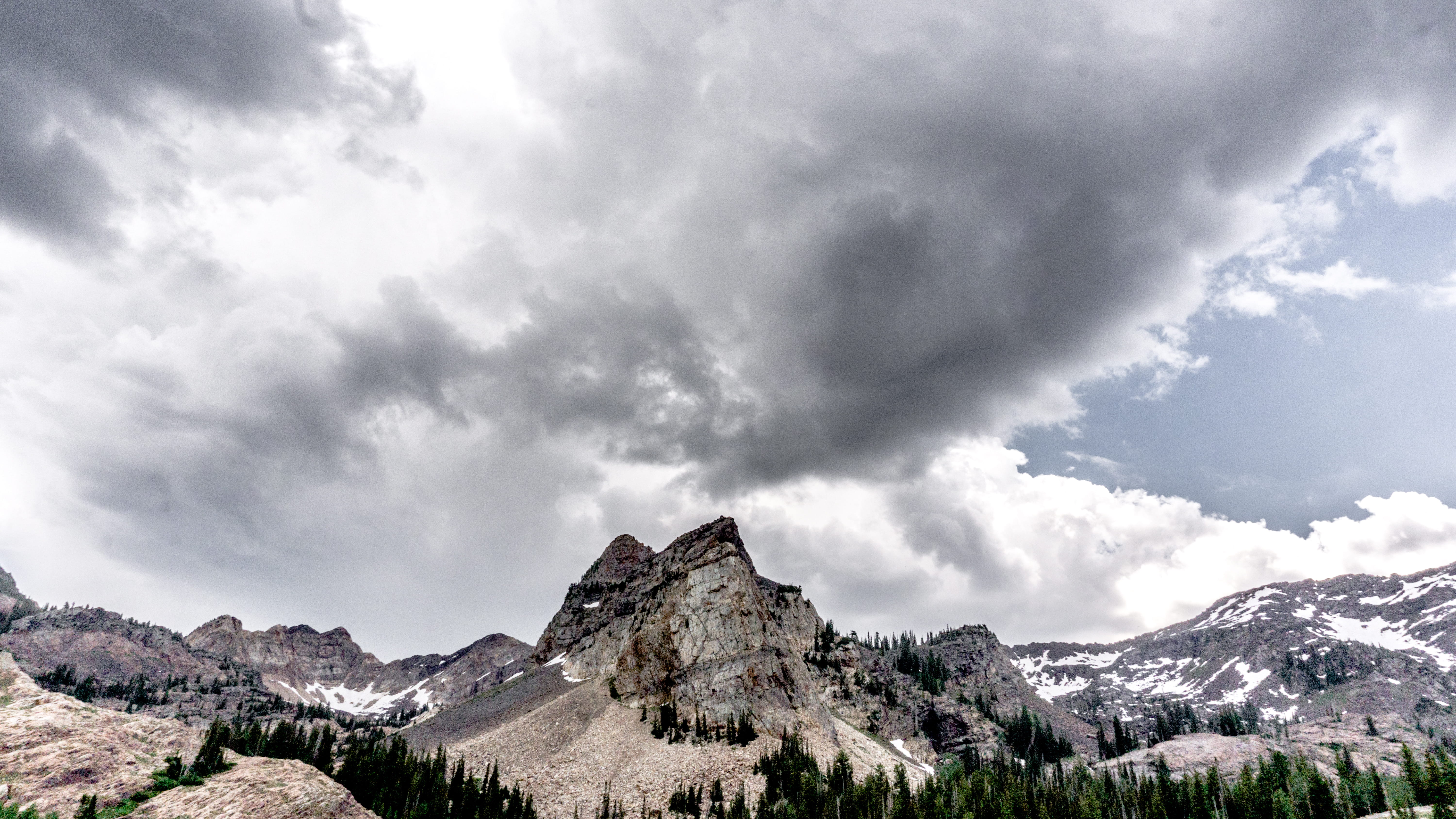 outdoors, environment, winter, 5K, wilderness, snow, summer, boulders, snowcovered, cliffs, non-urban scene, rock - object, storm, mountain, adventure, HD Wallpaper