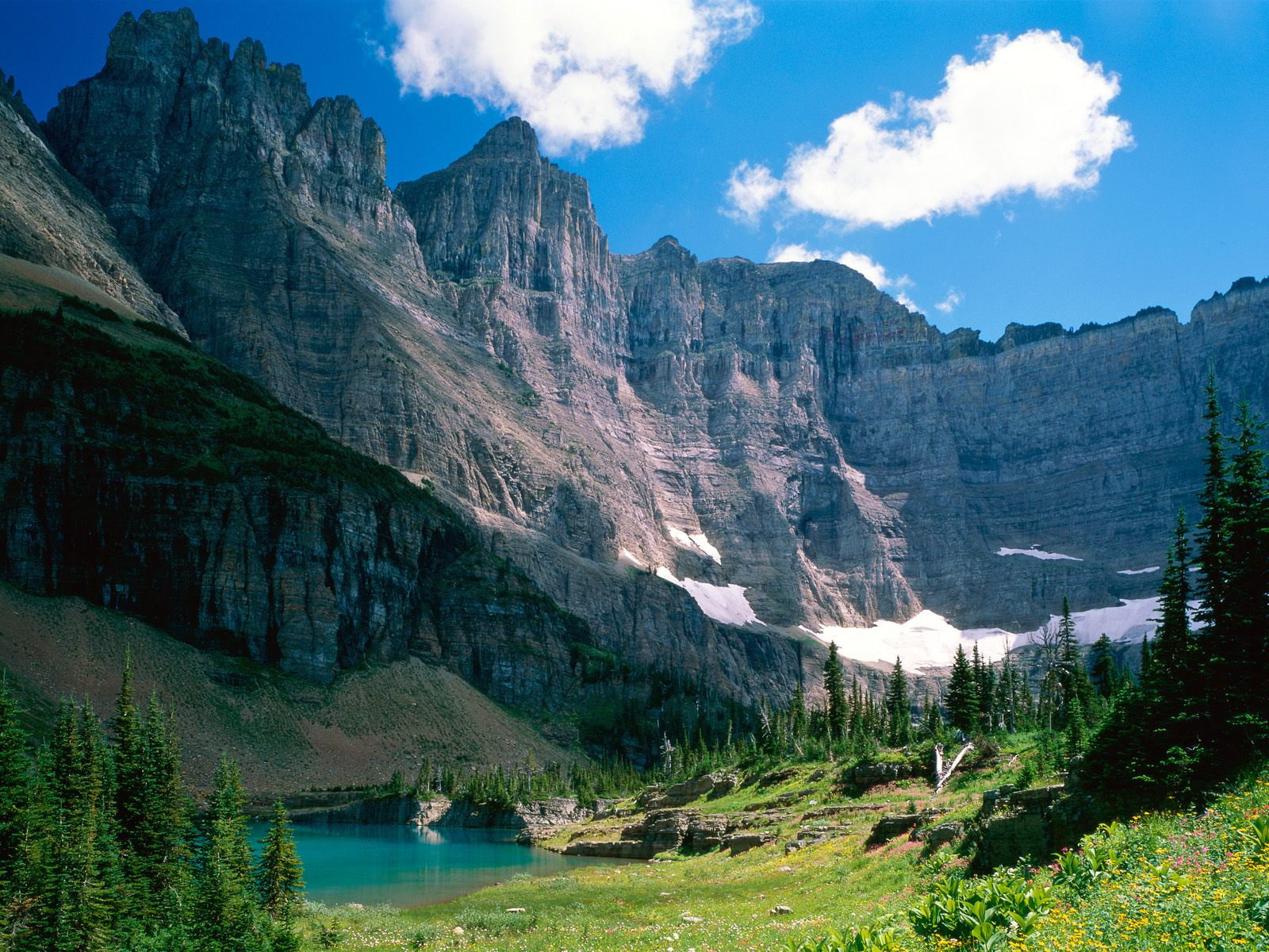 iceberg, near, lake, nature, montana, hd, 720P, landscape, HD Wallpaper