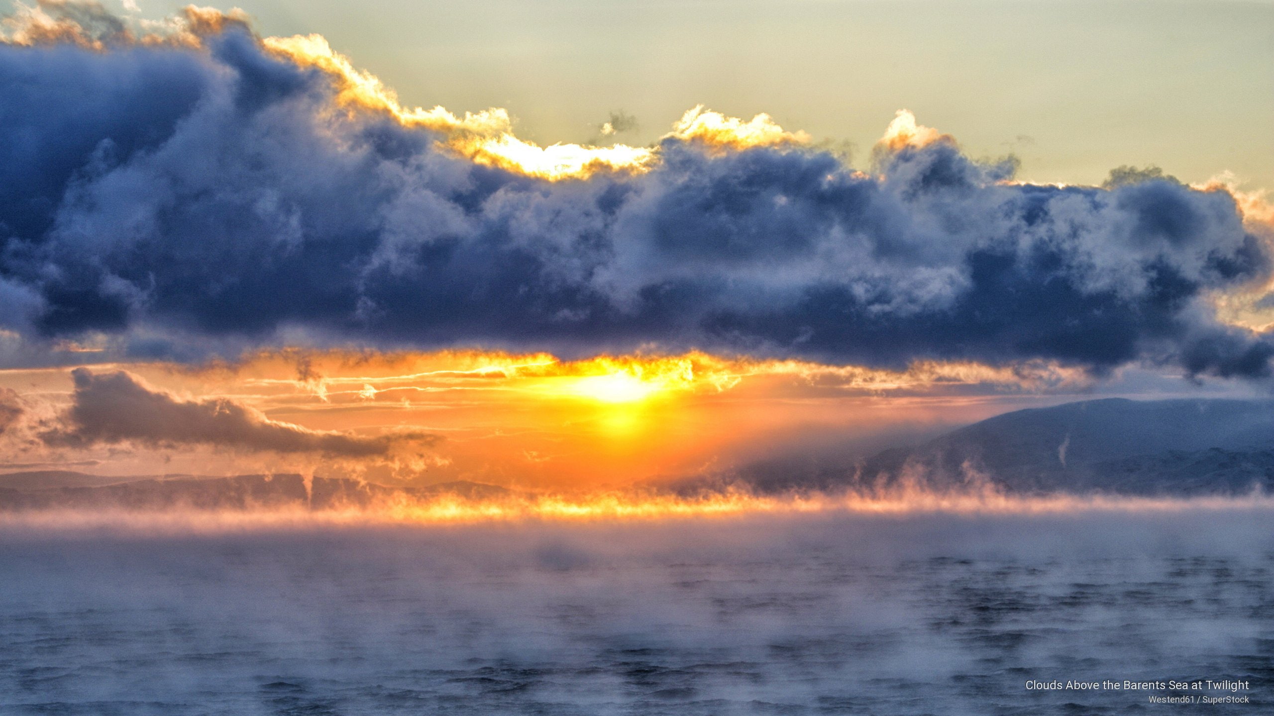 2K, clouds, barents, Weather, twilight, sea, HD Wallpaper