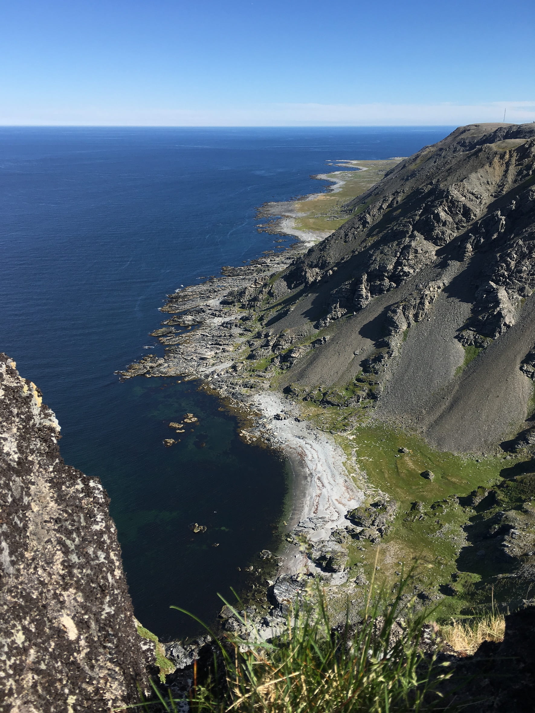 the barents sea, day, water, scenics - nature, outdoors, horizon over water, land, blue sea, nature, the top of the mountain, beauty in nature, high angle view, Phone HD Wallpaper