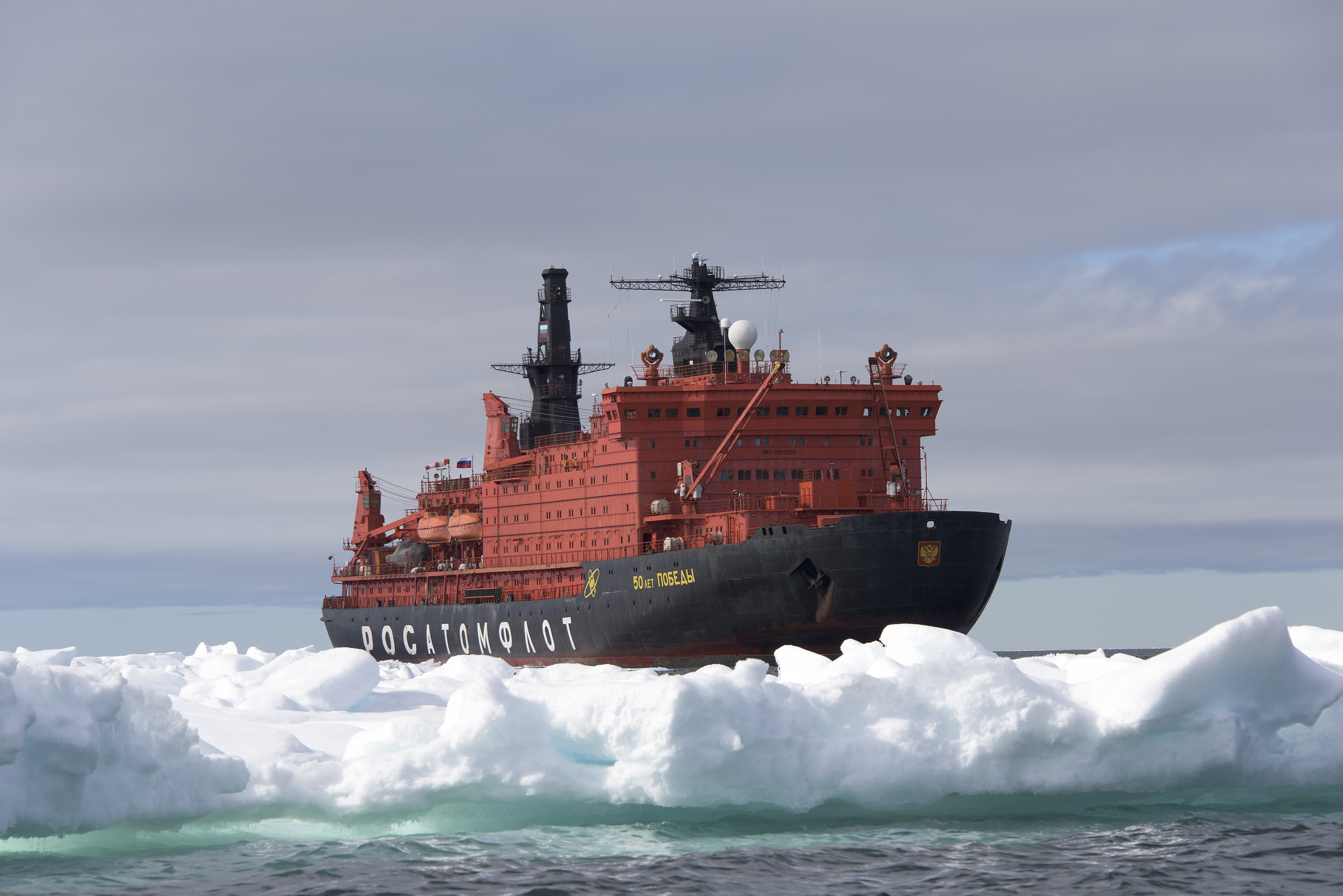 landscape, 5K, ice, black, the sky, Icebreaker, maroon, snow, ship, HD Wallpaper