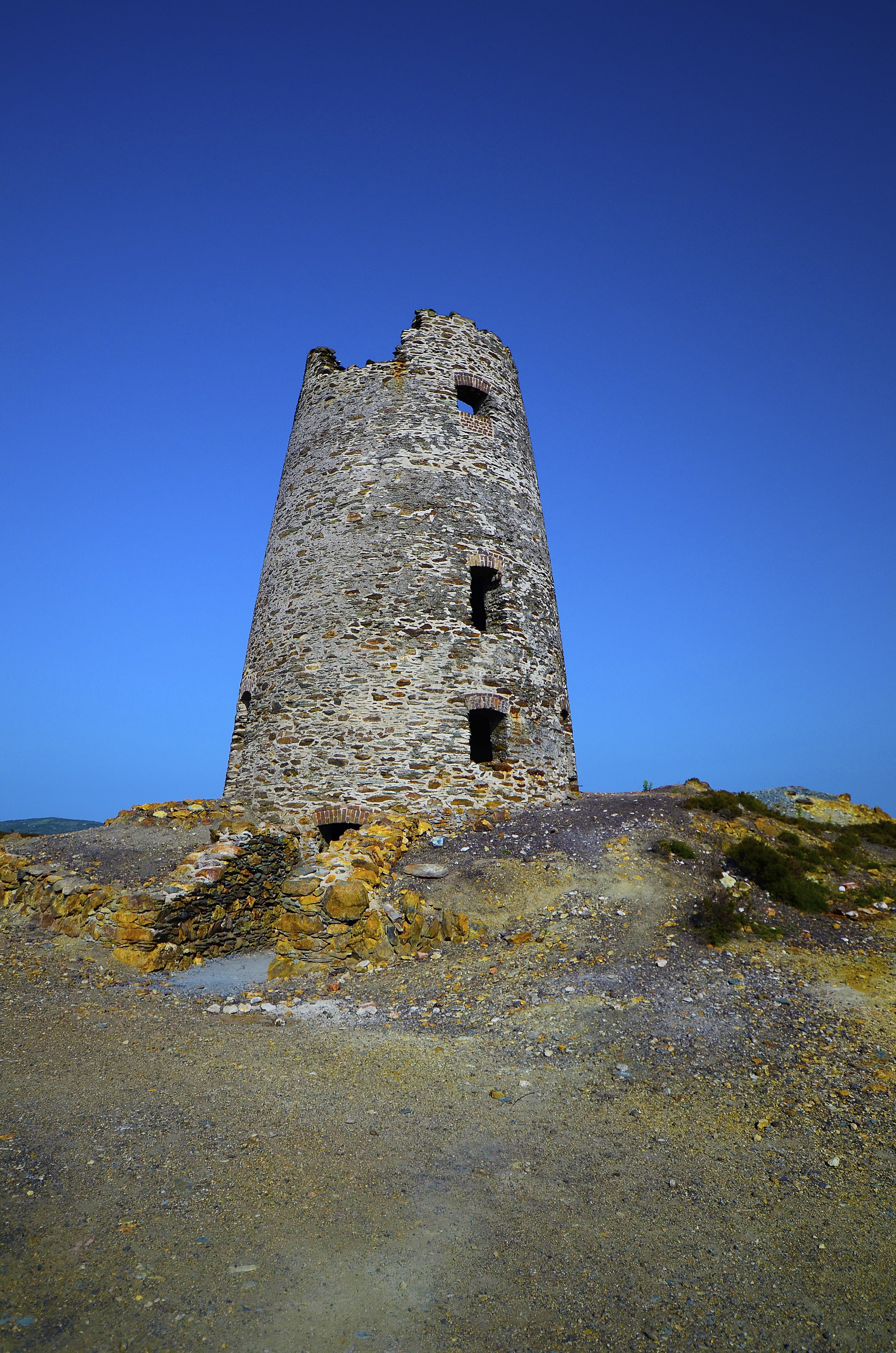 ancient, day, blue, north wales, tower, sky, ruined, building, medieval, nerivill1, low angle view, isle of anglesey, clear sky, ancient civilization, old ruin, Phone HD Wallpaper