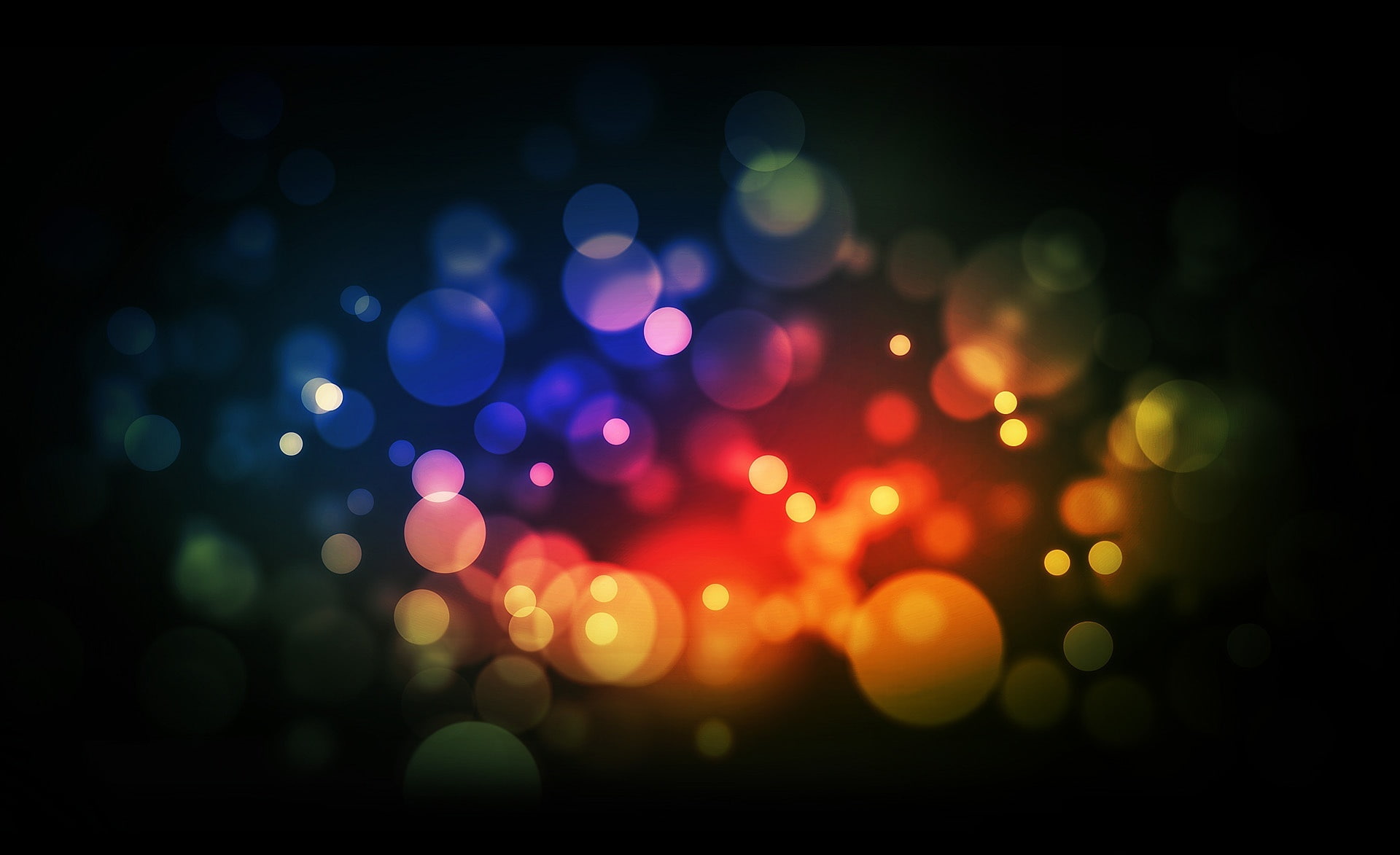 purple, lens flare, black background, Aero, dark, yellow, abstract backgrounds, shiny, night, Colorful, Circles, pattern, spotted, defocused, light, vibrant color, HD Wallpaper