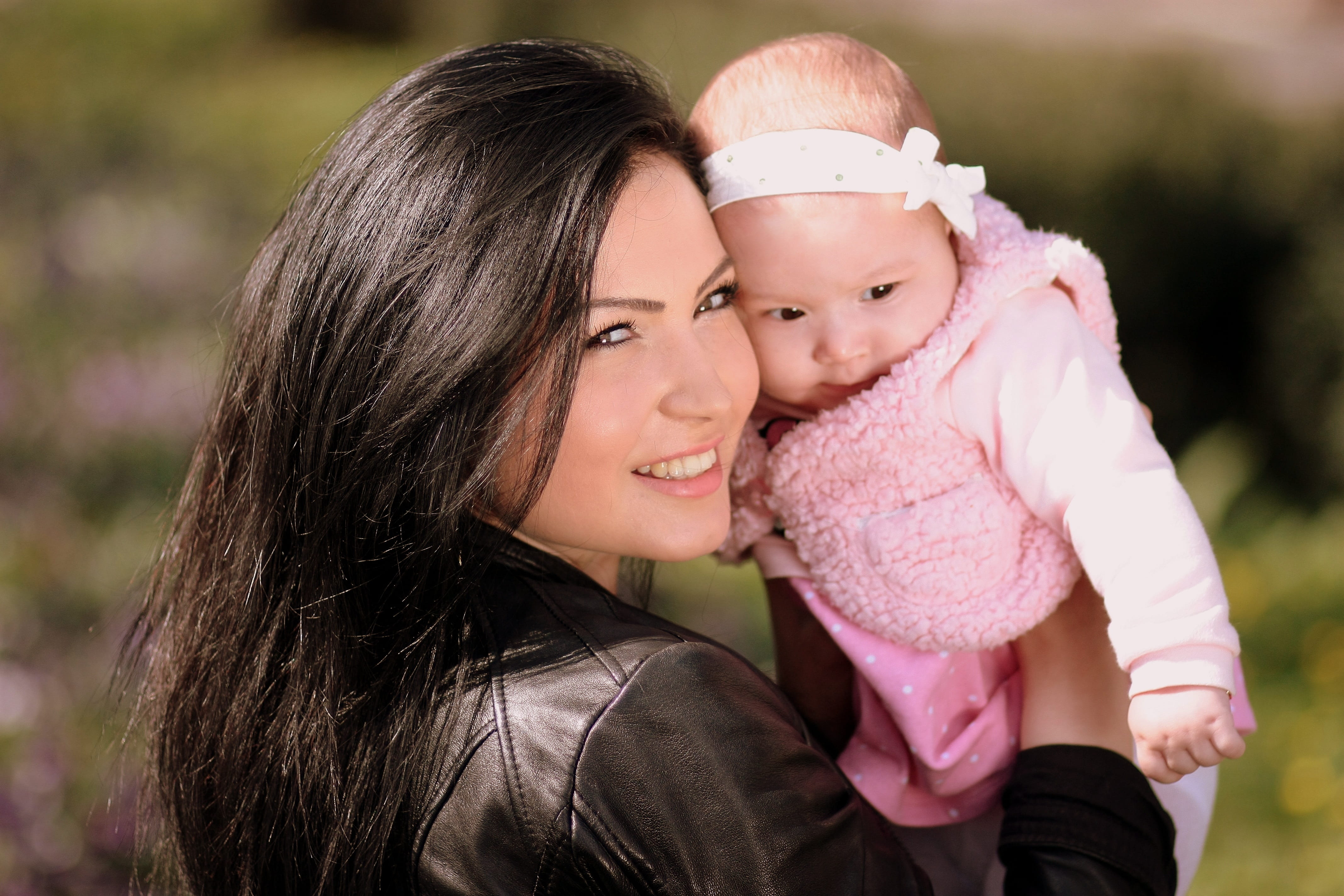 kid, parent, daughter, family with one child, caption, women, love, baby, togetherness, pink color, child, family, innocence, hair, portrait, 4K, smiling, HD Wallpaper