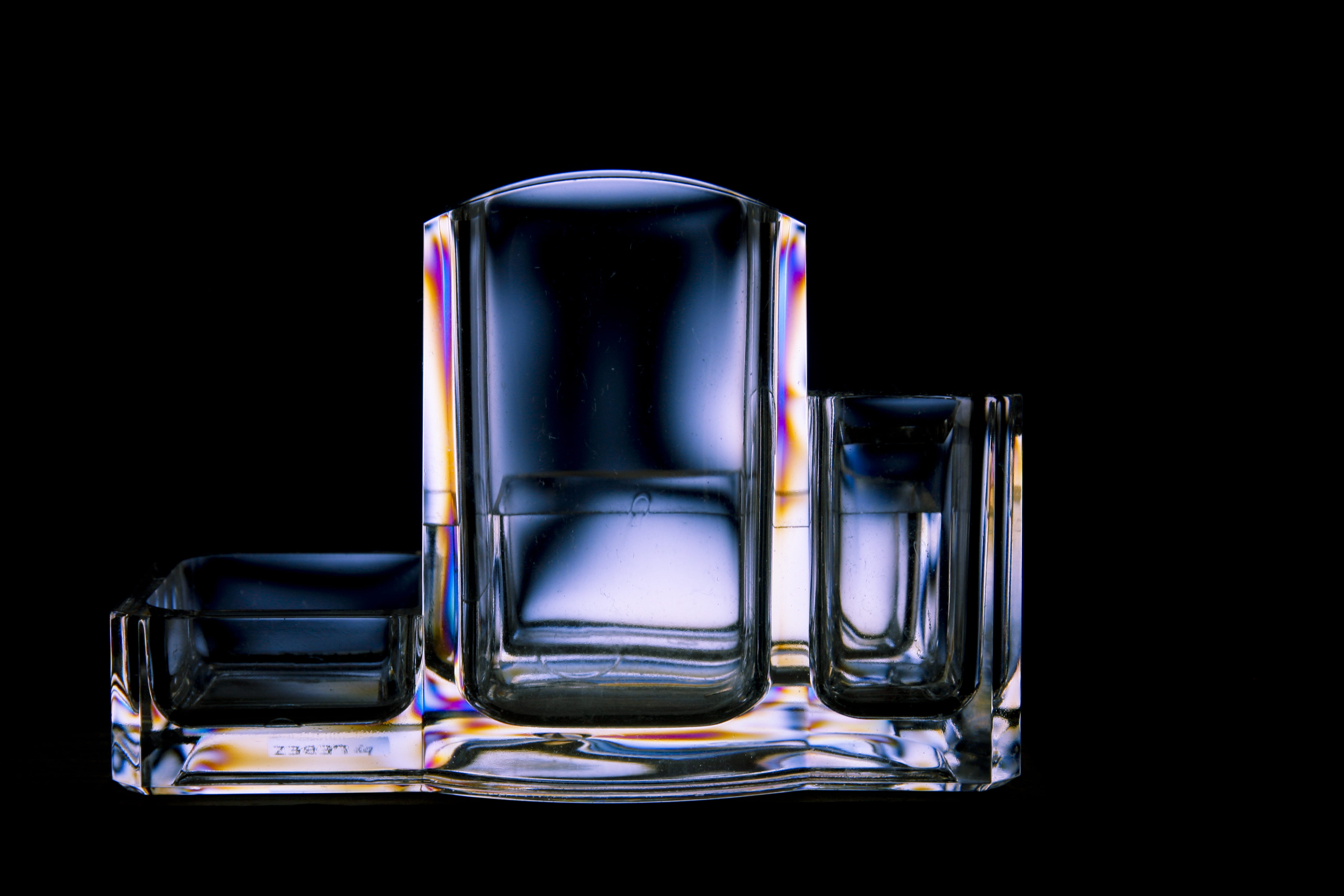 drinking glass, dark, transparent, single object, black, research, indoors, food and drink, rainbow, studio shot, glass, 5K, close-up, colors, refreshment, HD Wallpaper