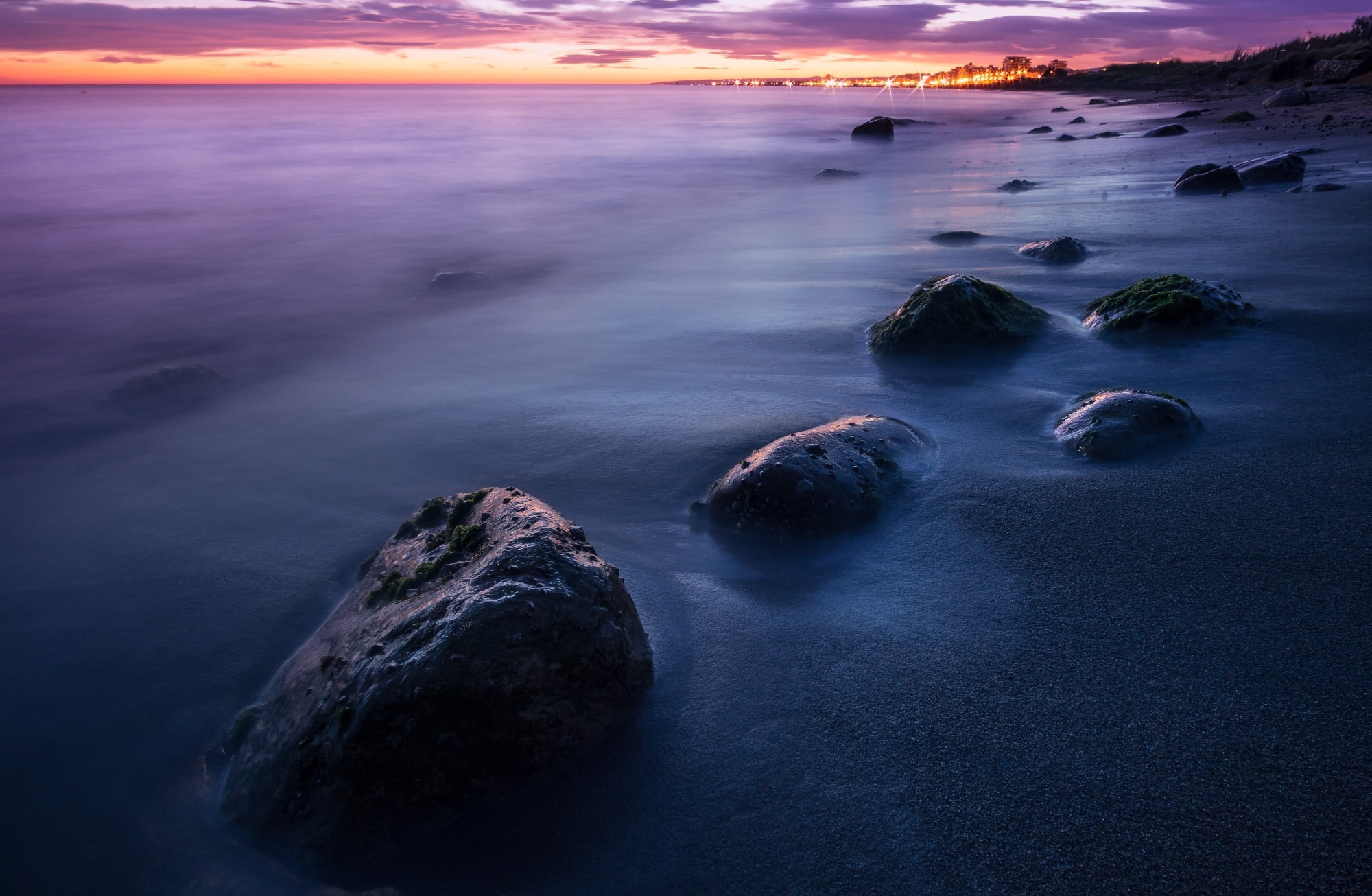 motion, 1080P, Water, sea, tranquility, Sunset, rock, body, rome, land, tranquil scene, horizon over water, Landscape, idyllic, Sand, rock - object, scenics - nature, HD Wallpaper