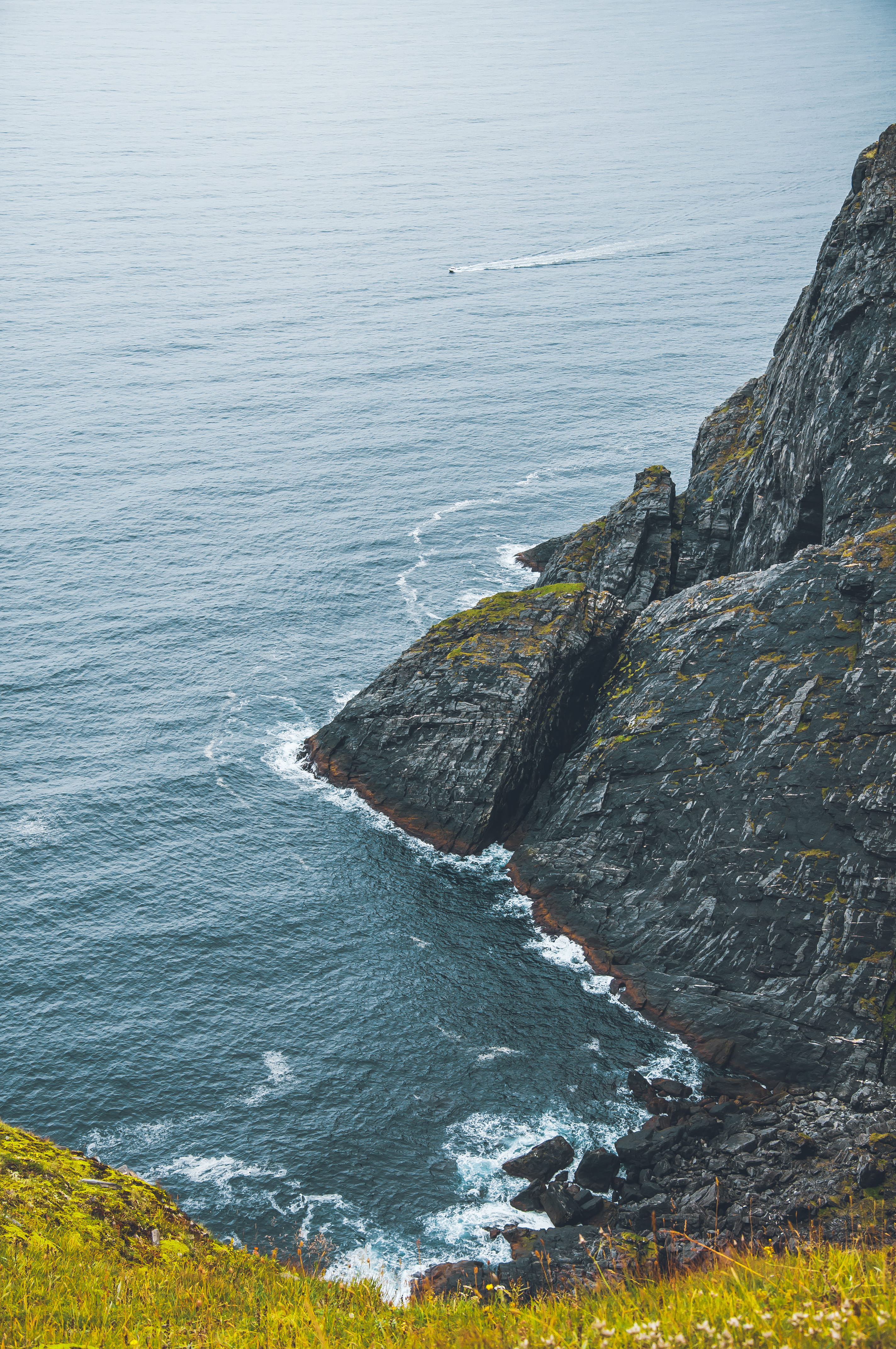 scenics - nature, landscape, 4K, north cape, fiords, no people, tranquility, norway, outdoors, nature, beauty in nature, day, non-urban scene, waterscape, Phone HD Wallpaper