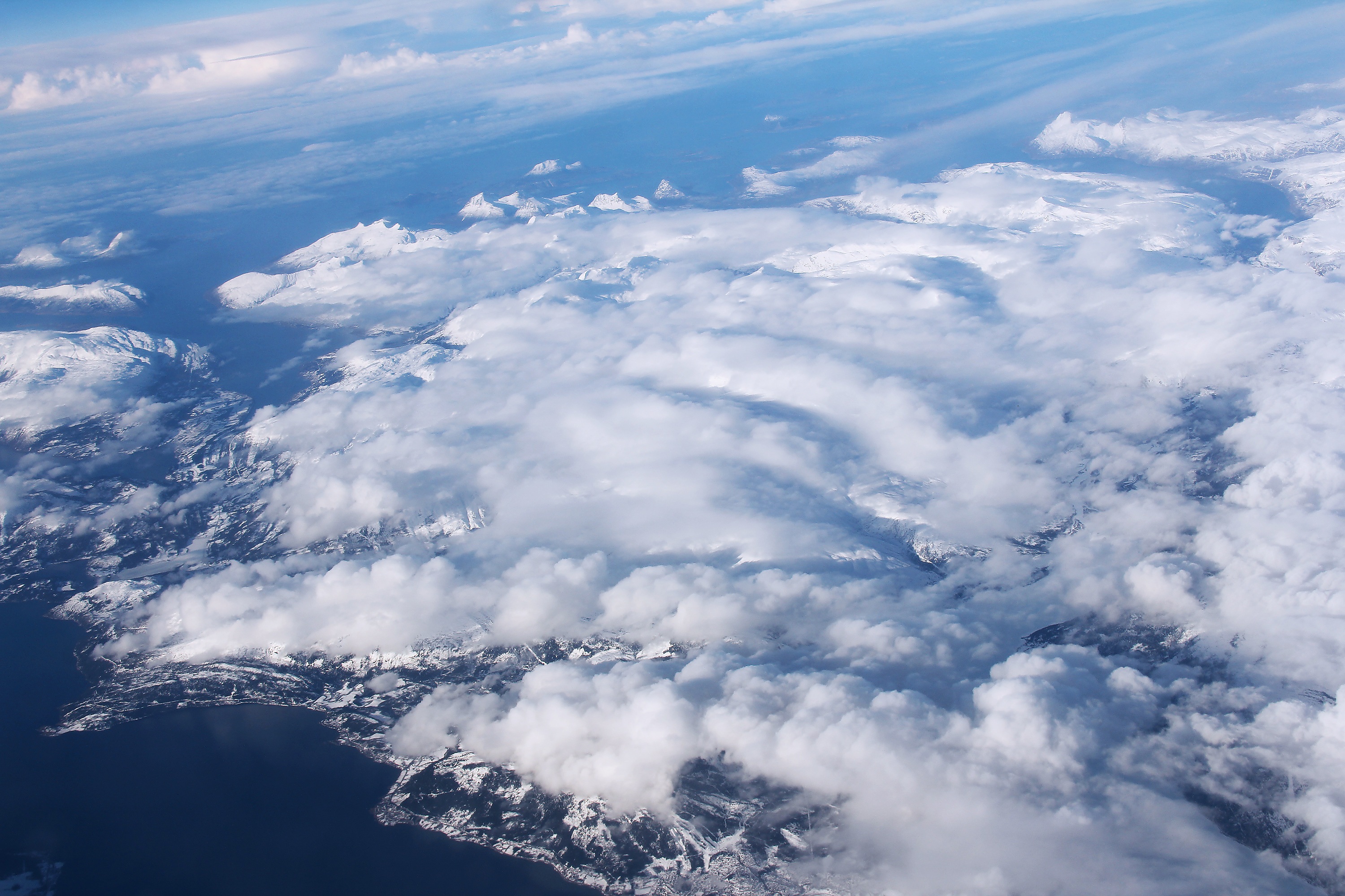 flying, the arctic circle, cloudscape, visit, tranquil scene, amazing, idyllic, travel, mountain, tourism, journey, beauty in nature, non-urban scene, tromso, HD Wallpaper