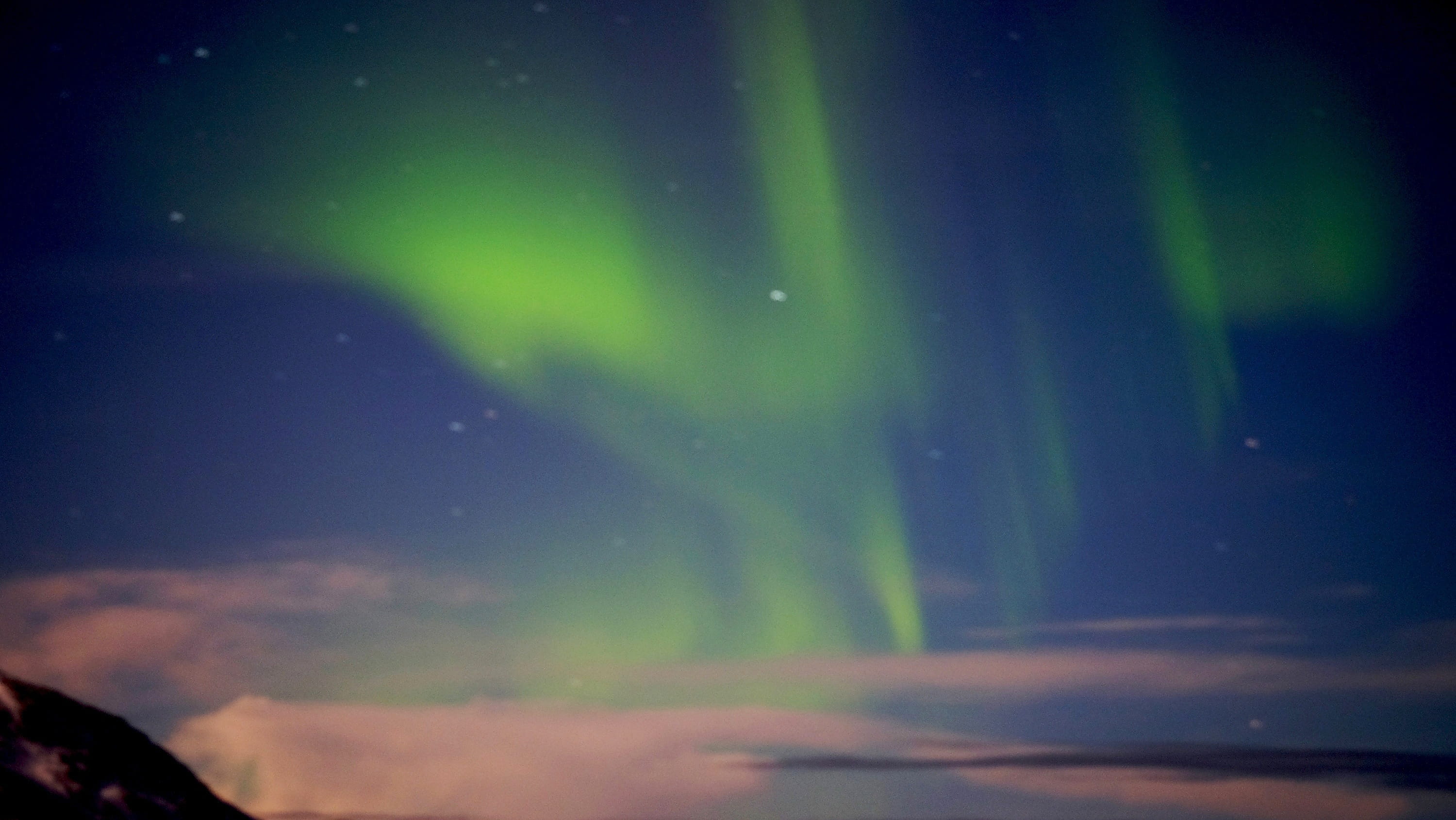 travel, scenics - nature, kvaloya, outdoors, aurora polaris, 2K, illuminated, space, no people, night, mystery, sea, northern lights, snow, astronomy, HD Wallpaper