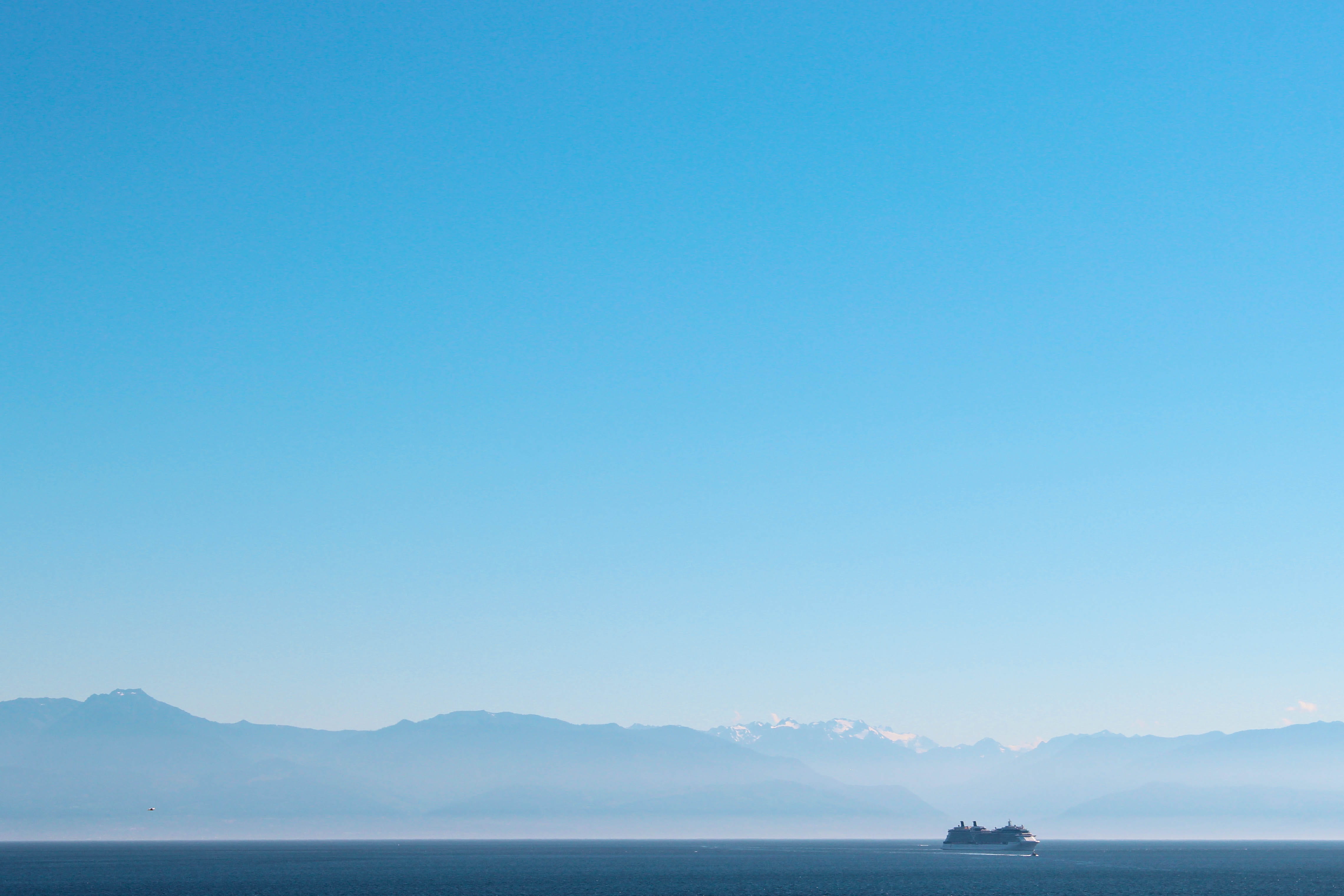 nature, beauty in nature, victoria, tranquil scene, mountains, pacific northwest, tranquility, 4K, transportation, water, sea, british columbia, ocean, HD Wallpaper