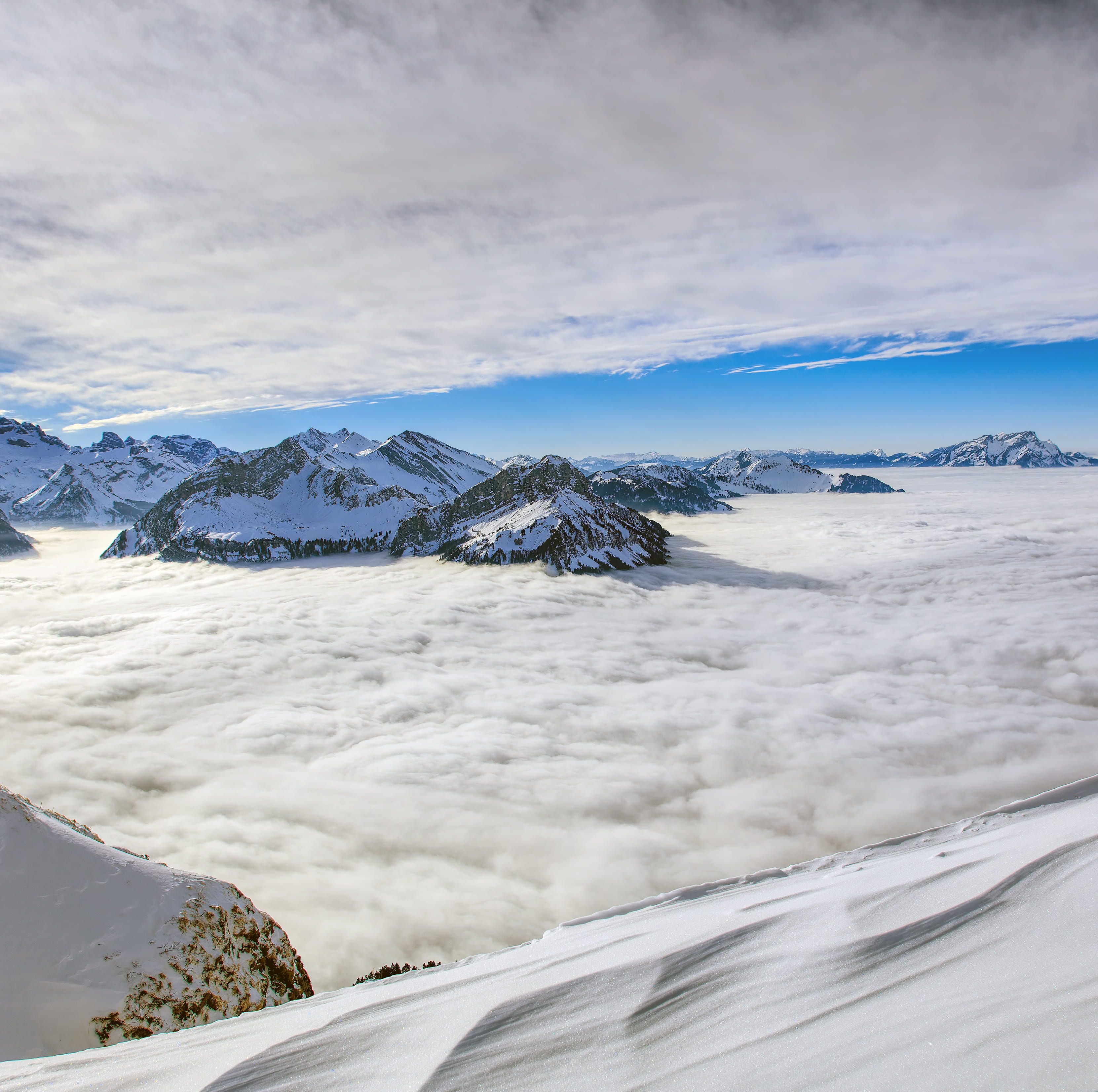 kleiner mythen, swiss, environment, cliff, mountains, cold temperature, winter, non-urban scene, landscape, switzerland, white color, schwyz, wintertime, HD Wallpaper