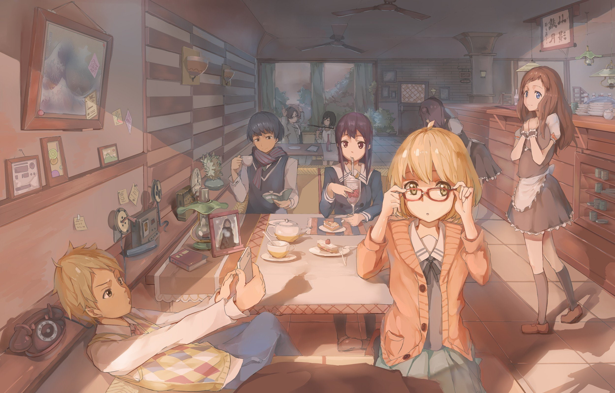 Nase Mitsuki, Shindō Ai, Kuriyama Mirai, Kyoukai No Kanata, Kanbara Akihito, Nase Hiroomi, 1080P, HD Wallpaper
