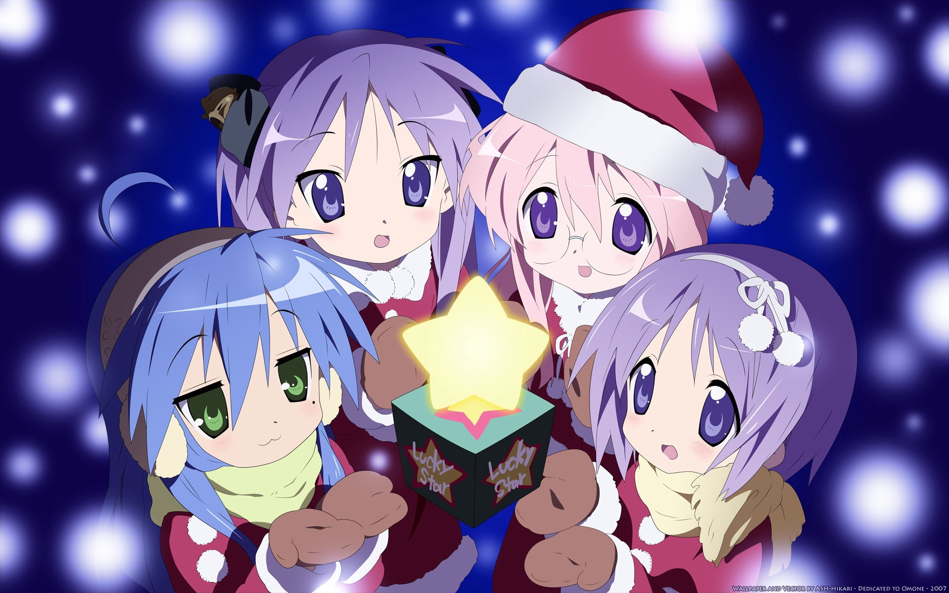 star - Space, purple, still life, star Shape, mask, girl, christmas, animal, hiiragi tsukasa izumi konata, illustration, vector, moon, women, winter, cartoon, HD Wallpaper