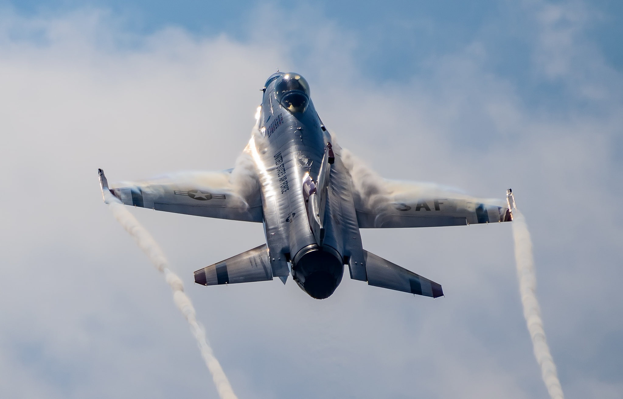 airplane, mode of transportation, 1080P, day, General Dynamics F-16 Fighting Falcon, fighter plane, military aircraft, airshow, military airplane, thunderbirds, HD Wallpaper