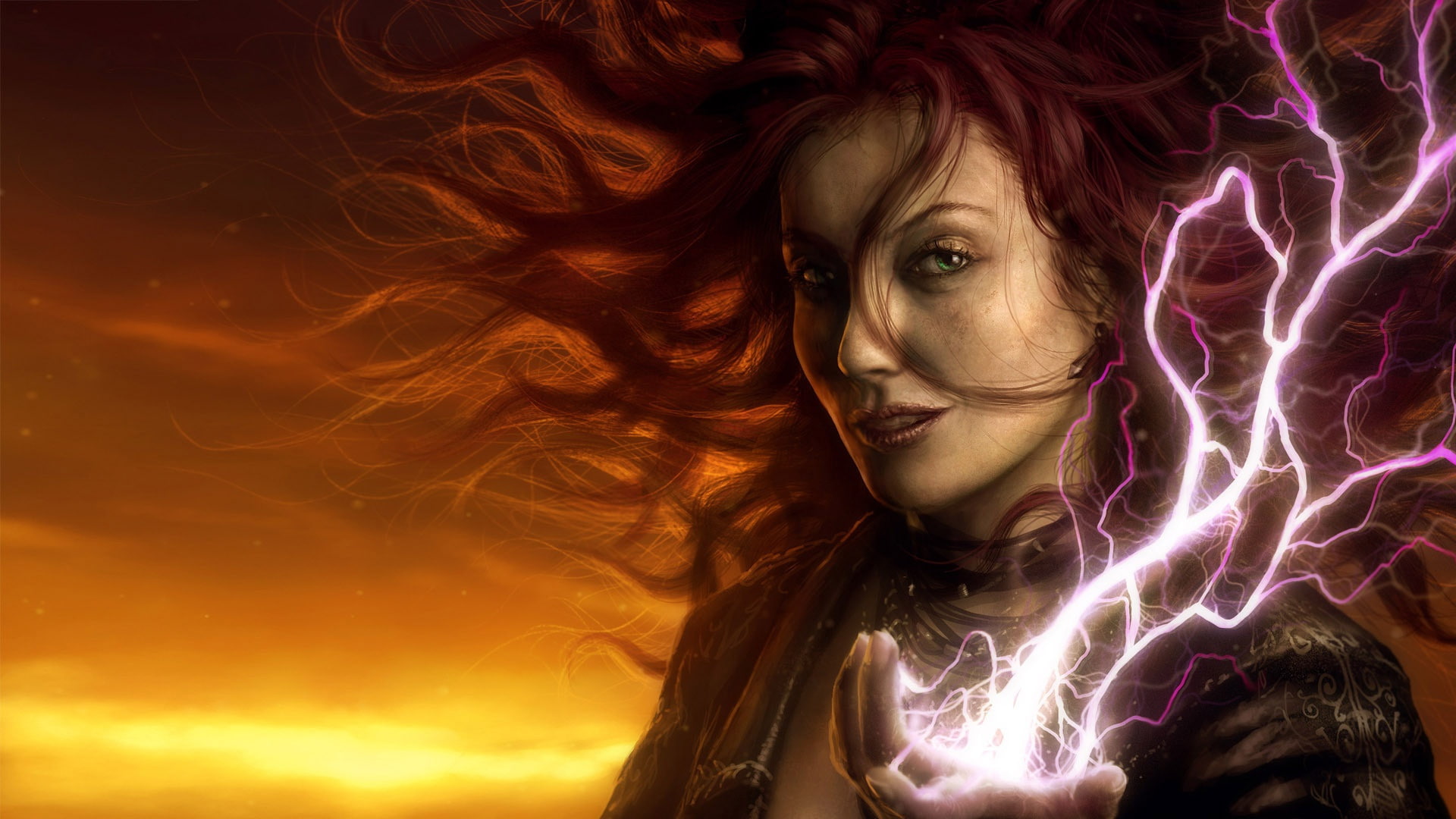 1080P, Cool, fantasy girls, Fantasy, thunderbird, 1920x1080, HD Wallpaper