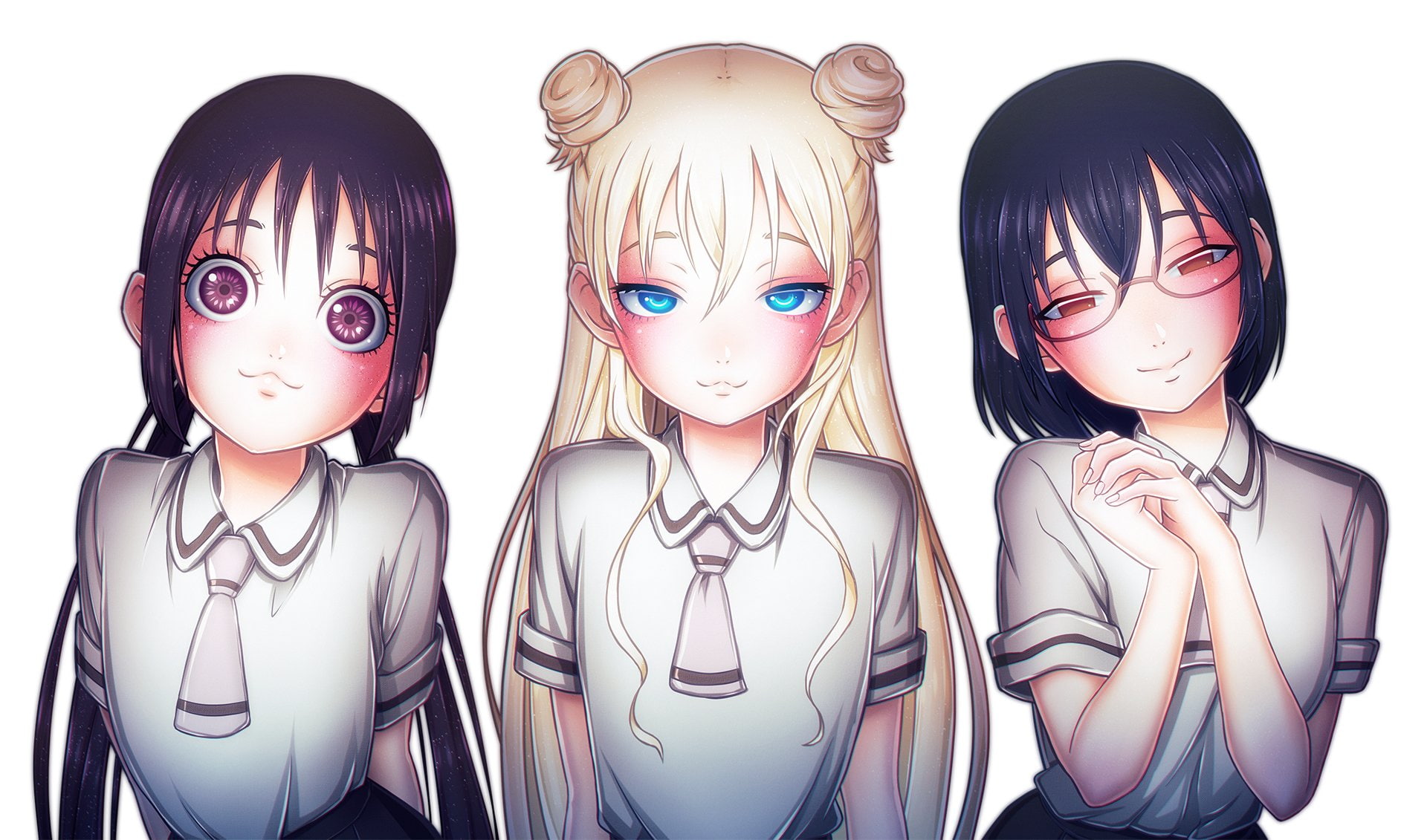Asobi Asobase, Hanako Honda, Olivia (Asobi Asobase), Kasumi Nomura, 1080P, Anime, HD Wallpaper