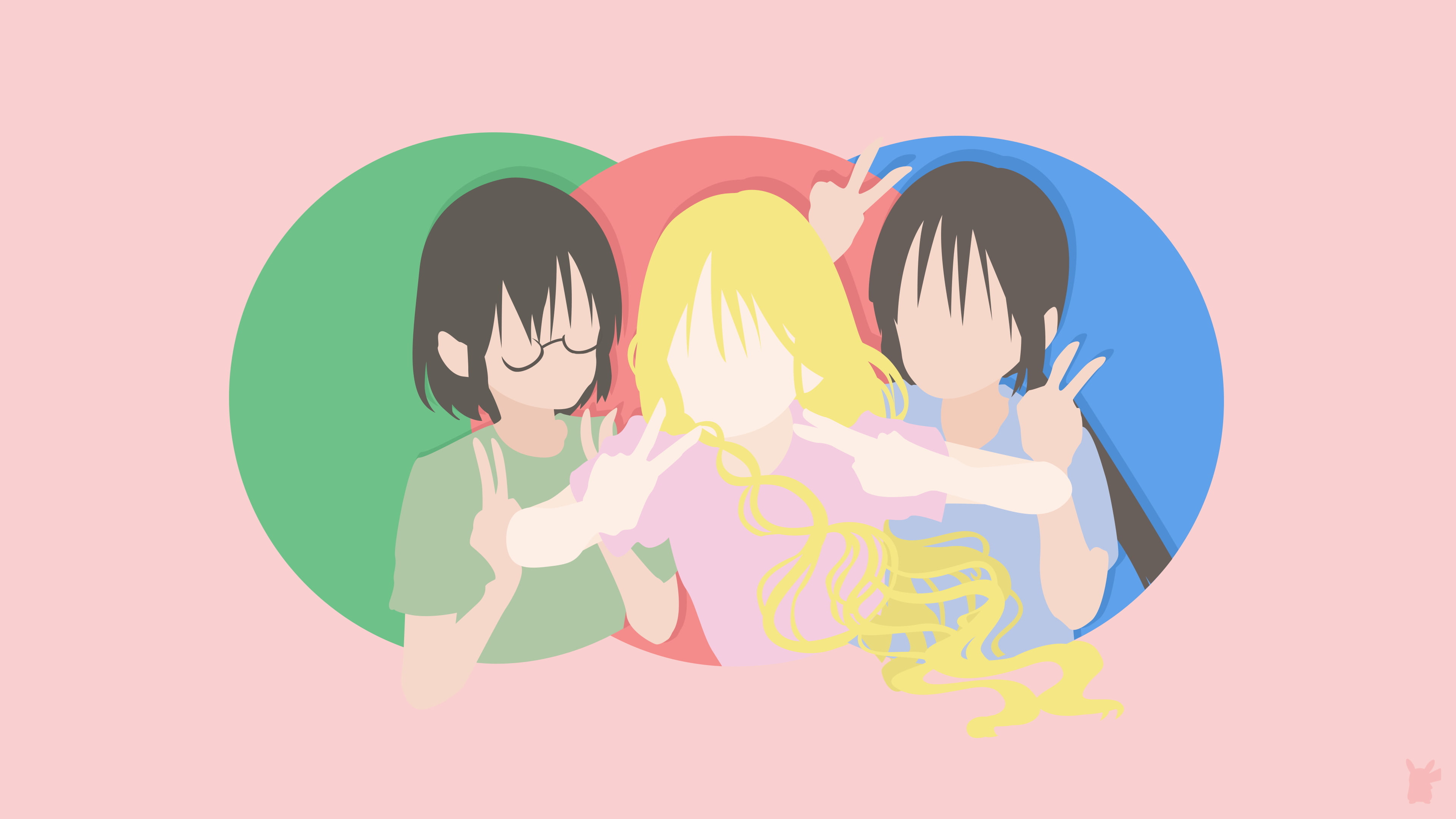 Hanako Honda, 4K, Asobi Asobase, Kasumi Nomura, Anime, HD Wallpaper