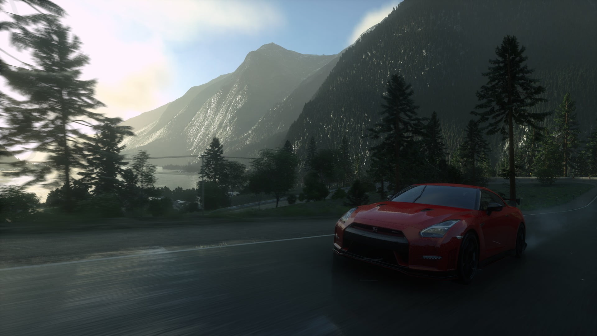 red, road, tree, chevrolet, black, motor vehicle, plant, th, cloud - sky, car, nature, scenics - nature, day, travel, coupe, camaro, mode of transportation, HD Wallpaper