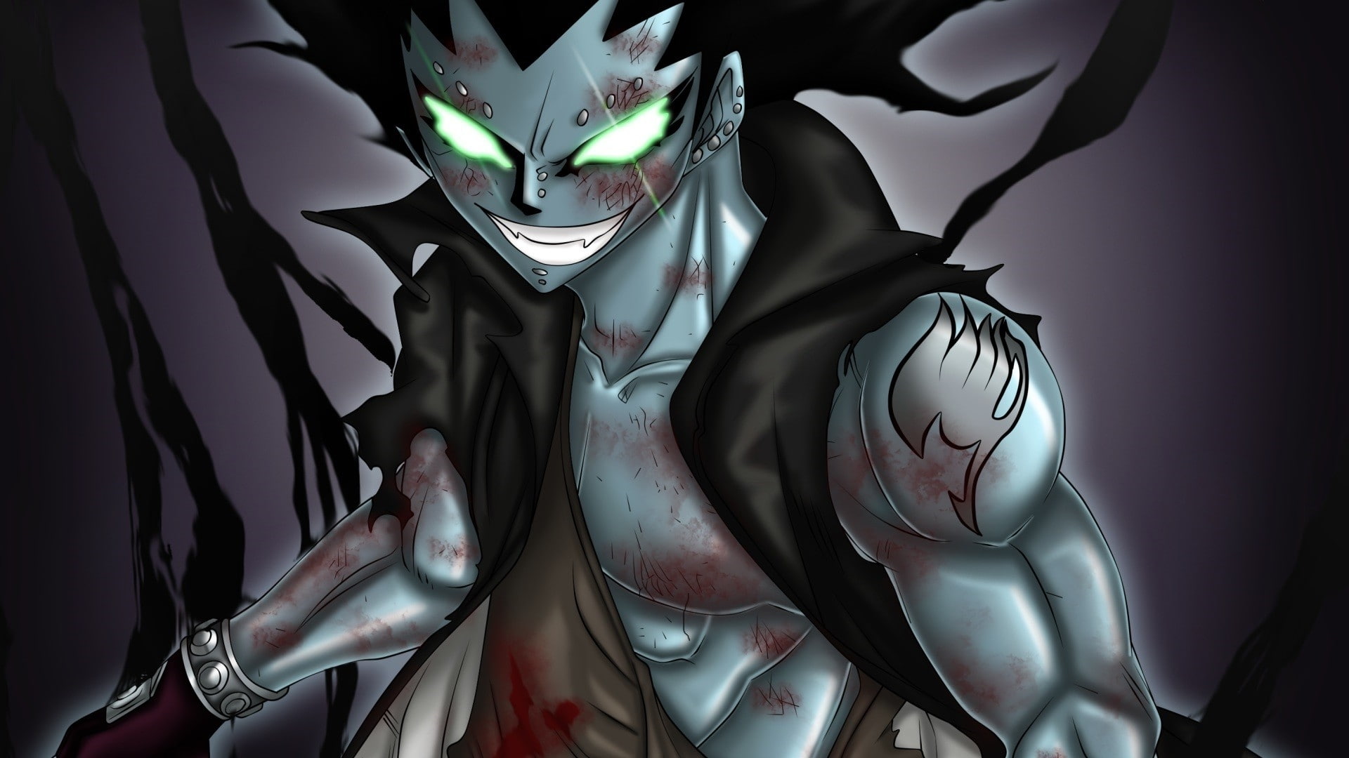 redfox, boys, hd, anime, art, fairy, tail, gajeel, 1080P, Fairy Tail, HD Wallpaper