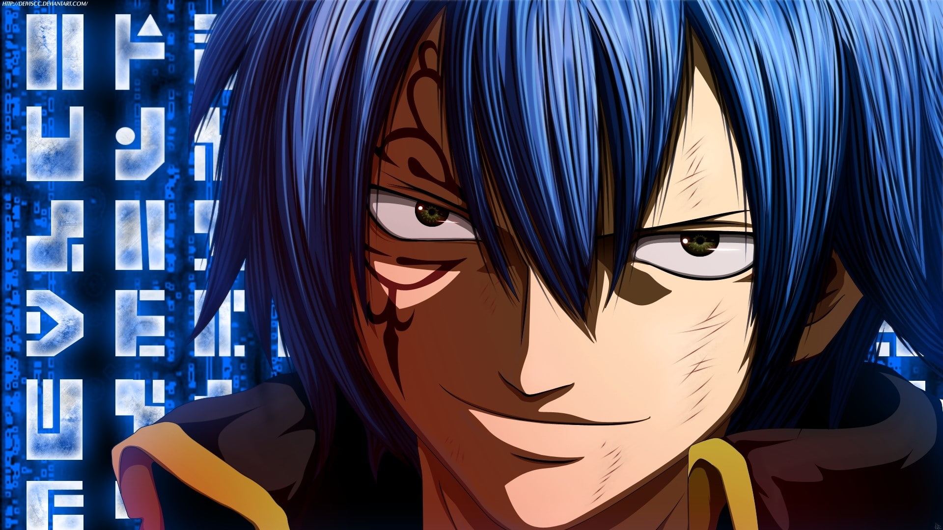 indoors, window, 1080P, Fairy tail, human representation, text, Tattoo, Man, Jellal fernandes, full frame, creativity, no people, male likeness, representation, HD Wallpaper