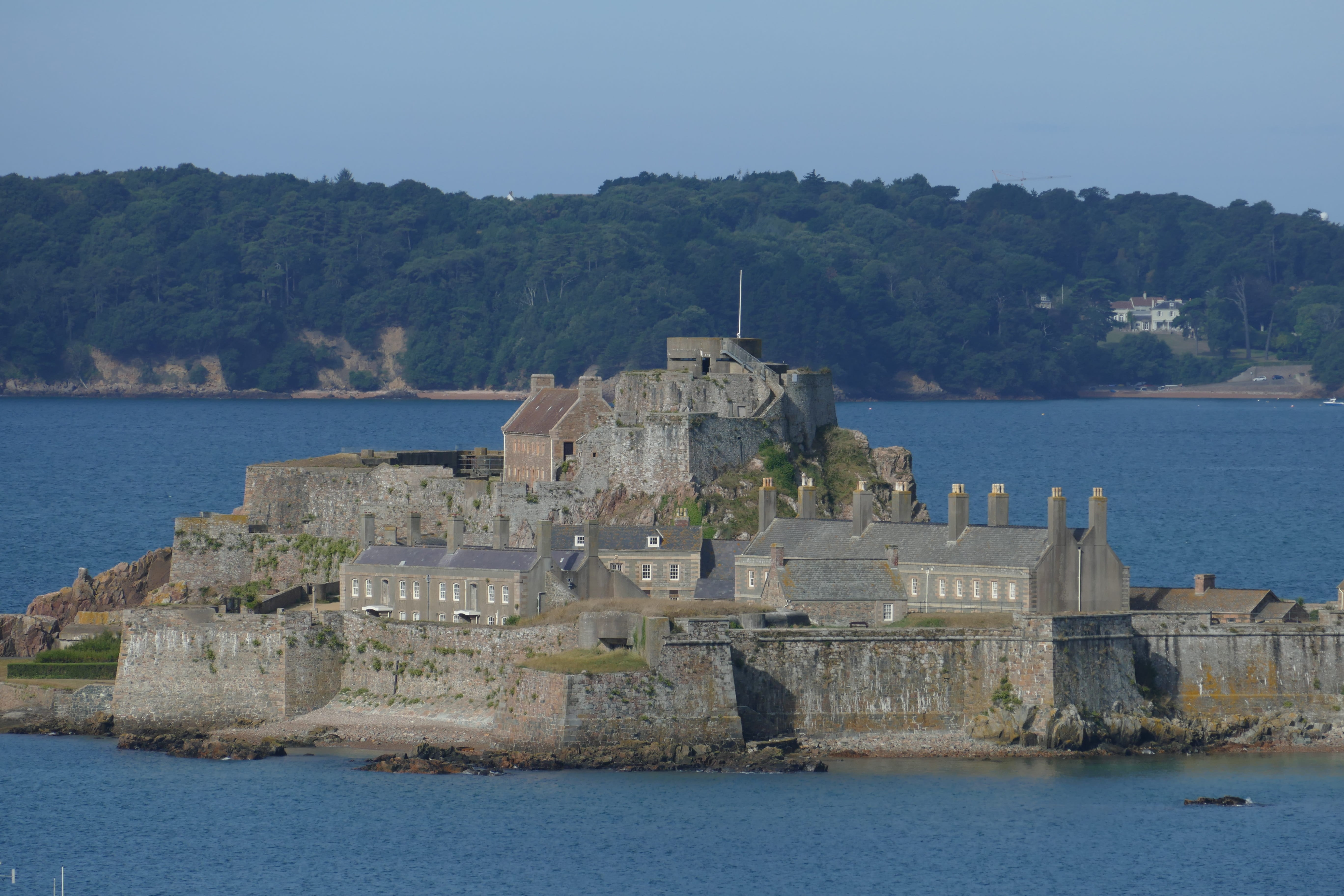 St Helier, travel destinations, castle, island of jersey, atlantic, water, architecture, land, building exterior, tree, fortress, built structure, no people, HD Wallpaper