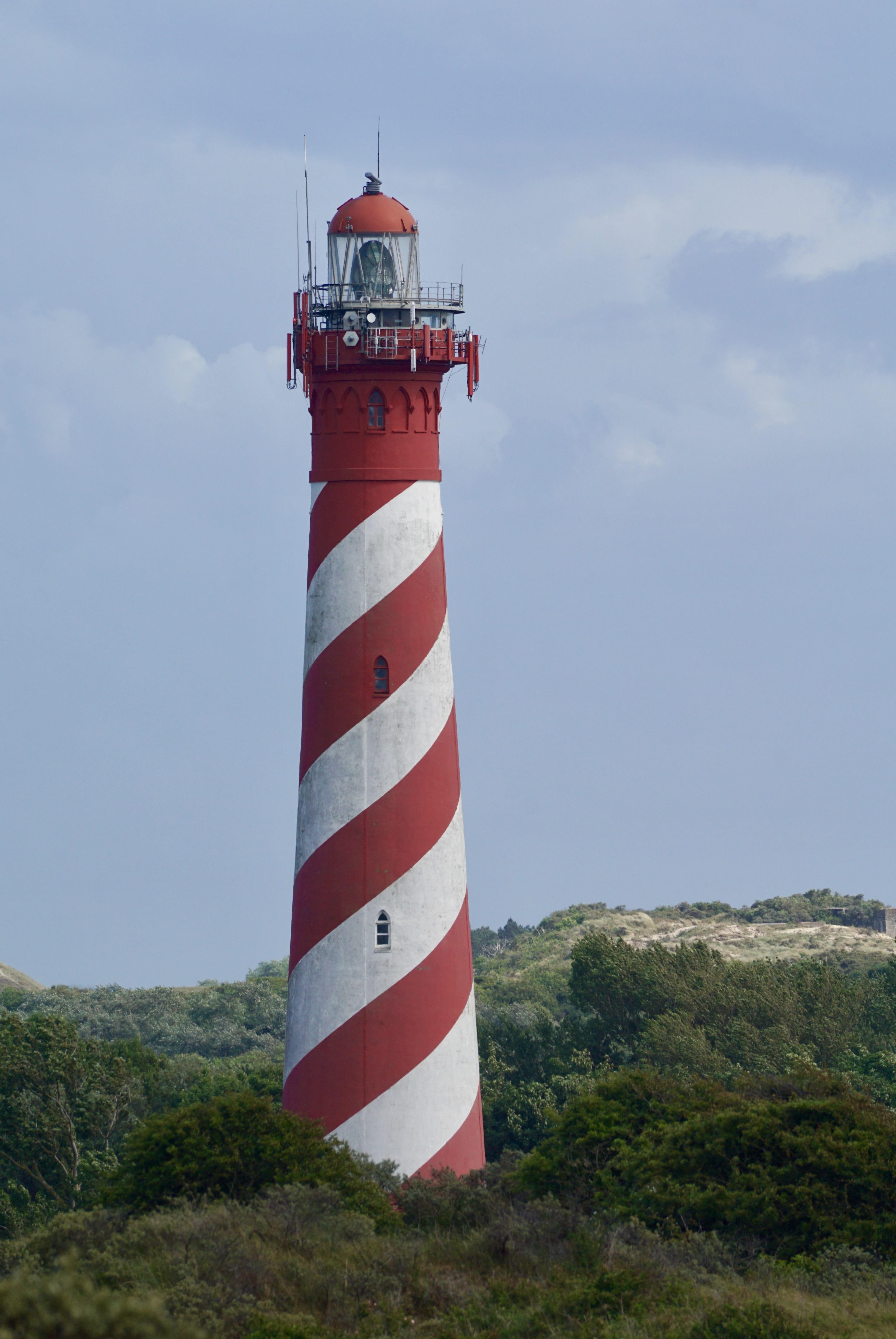 sky, land, Duin, outdoors, protection, 5K, striped, north sea, built structure, beacon, security, landmark, guidance, Lighthouse, no people, cloud - sky, Phone HD Wallpaper