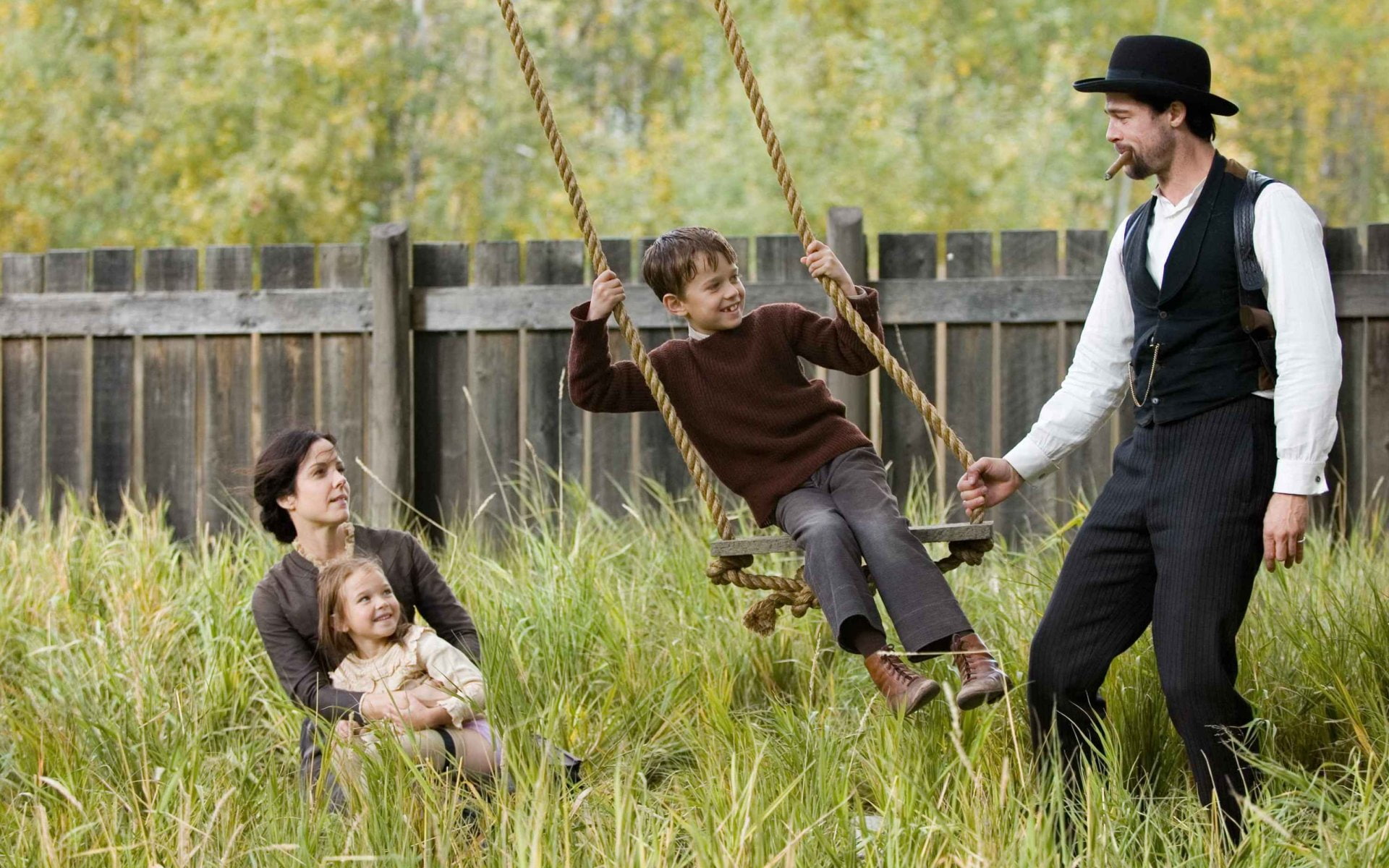 Mary-Louise Parker, Jesse James, Brad Pitt, The Assassination of Jesse James by the Coward Robert Ford, 1080P, Zee James, Movie, HD Wallpaper