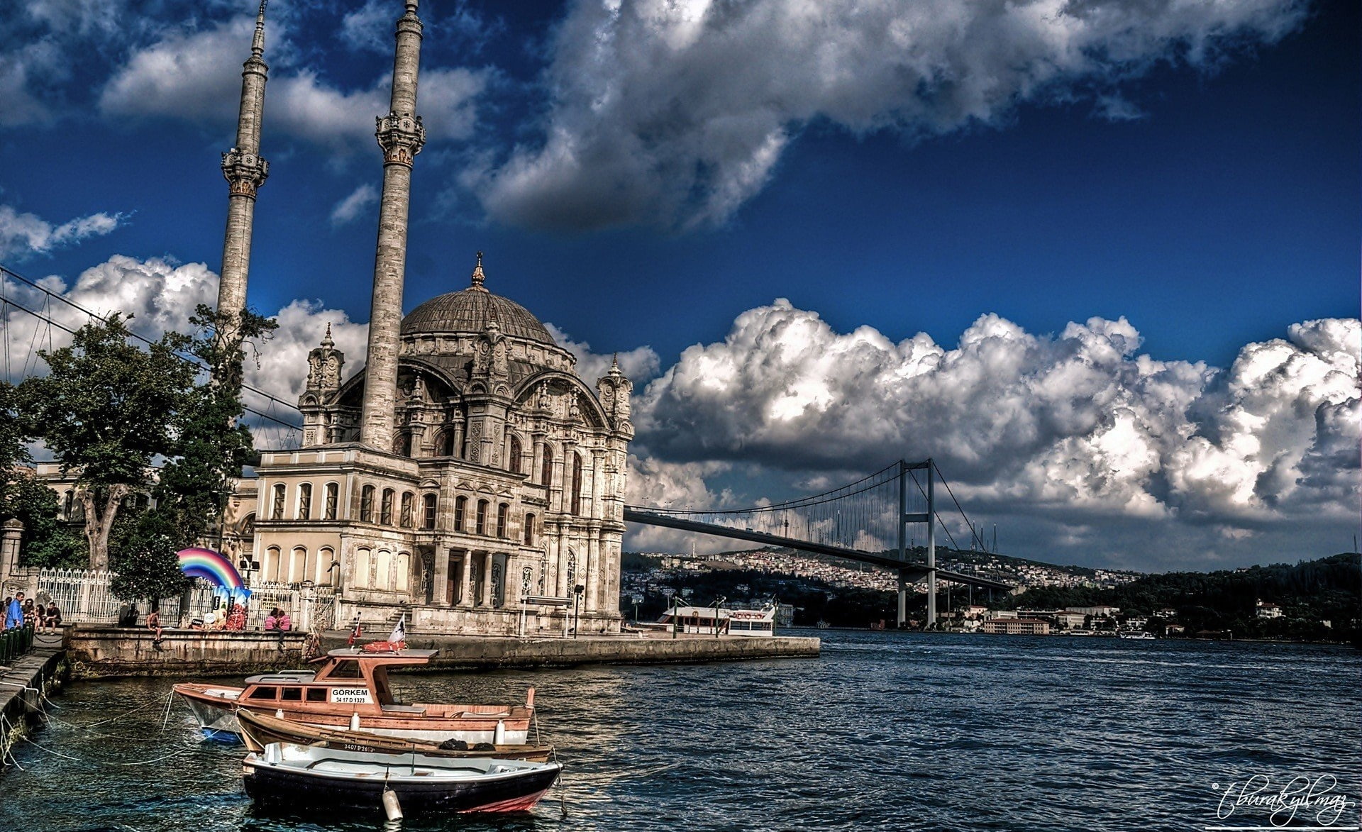 no people, building exterior, mode of transportation, Turkey, nature, river, architecture, bridge - man made structure, built structure, building, travel, HD Wallpaper