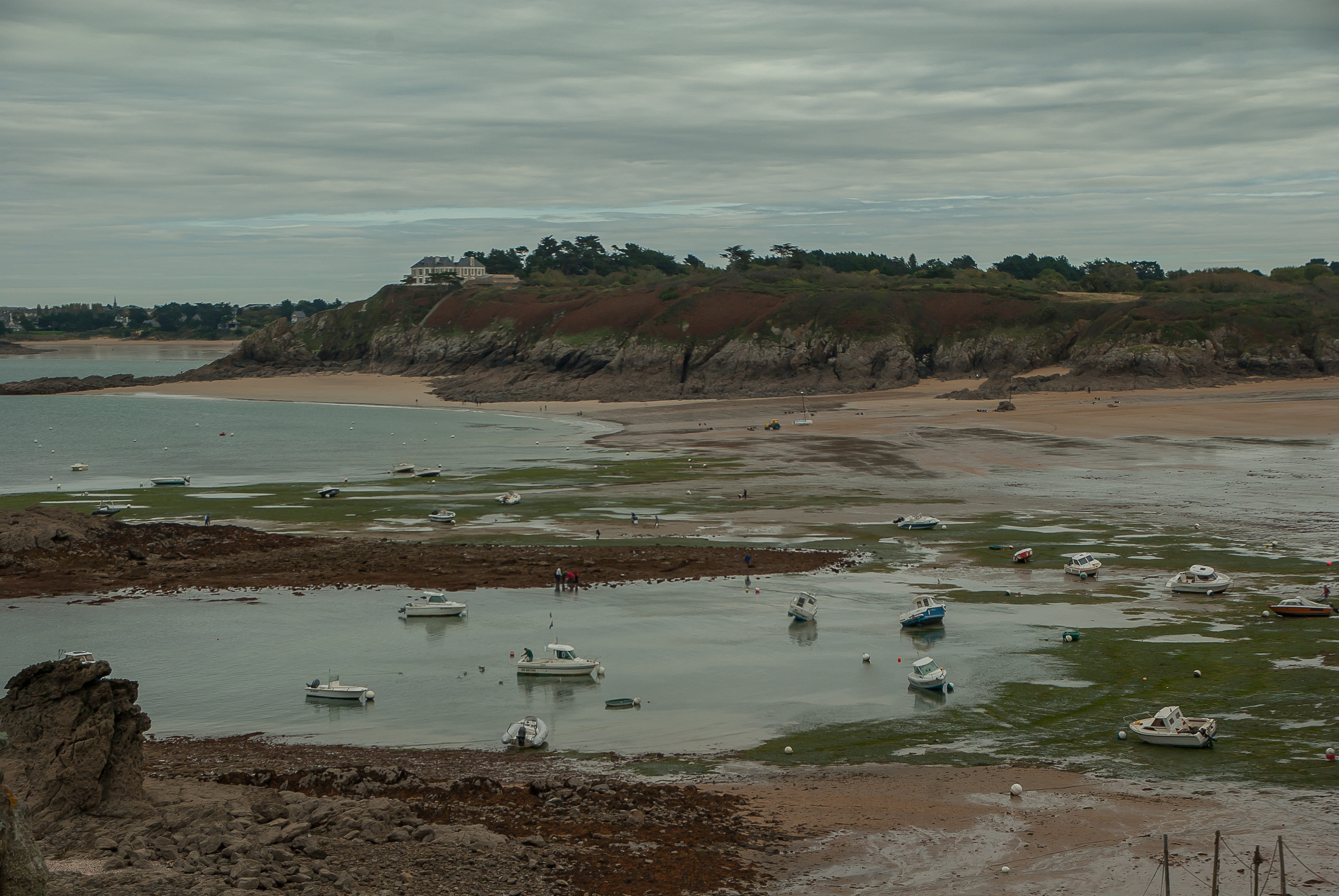 4K, outdoors, tide, tranquil scene, no people, water, cloud - sky, beauty in nature, environment, non-urban scene, landscape, plant, brittany, day, tree, HD Wallpaper