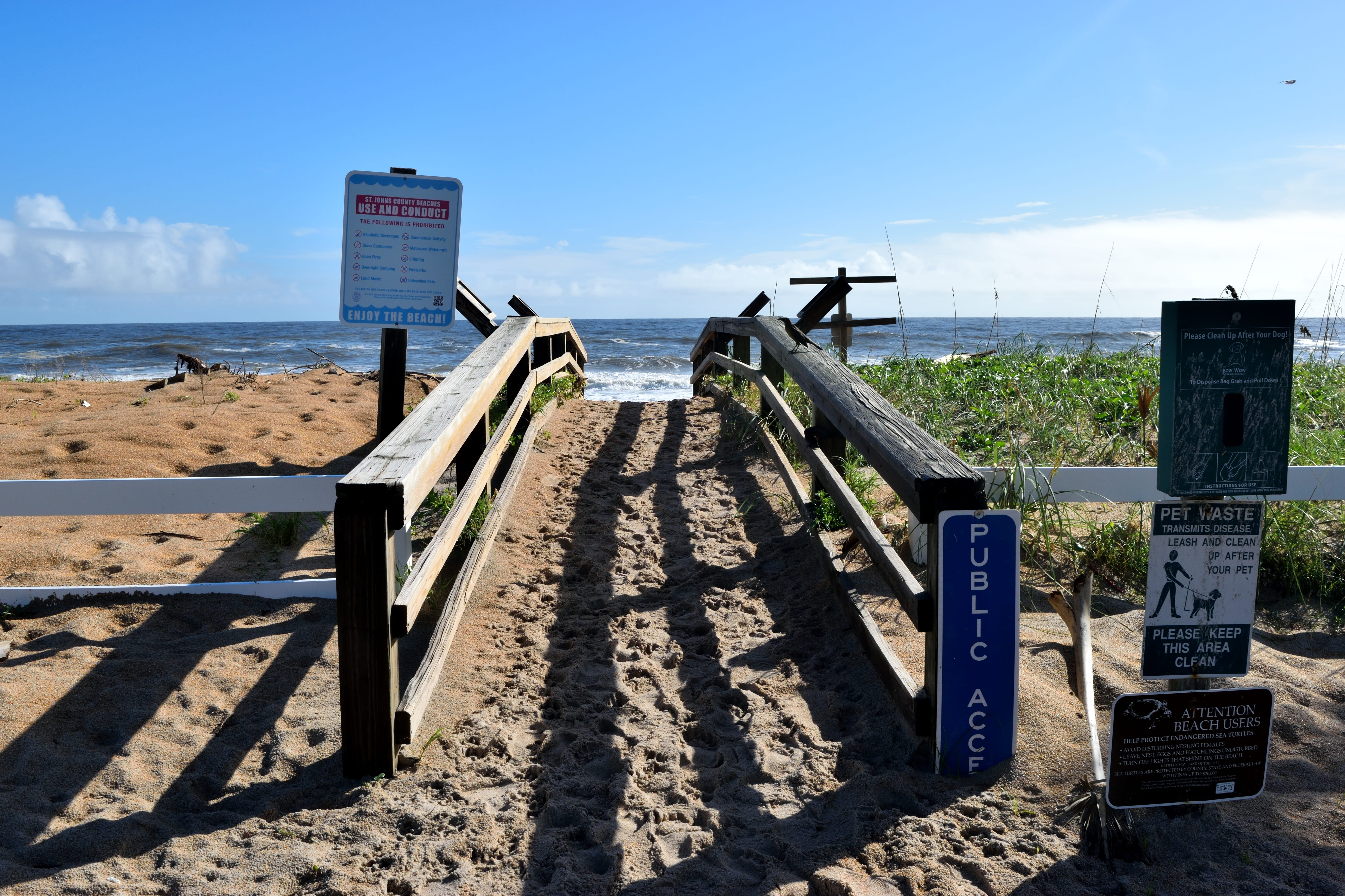 wooden, the way forward, outdoors, shore, sunlight, way, landscape, nobody, entrance, beach, day, coastal, path, footpath, scenic, 5K, railing, ocean, HD Wallpaper