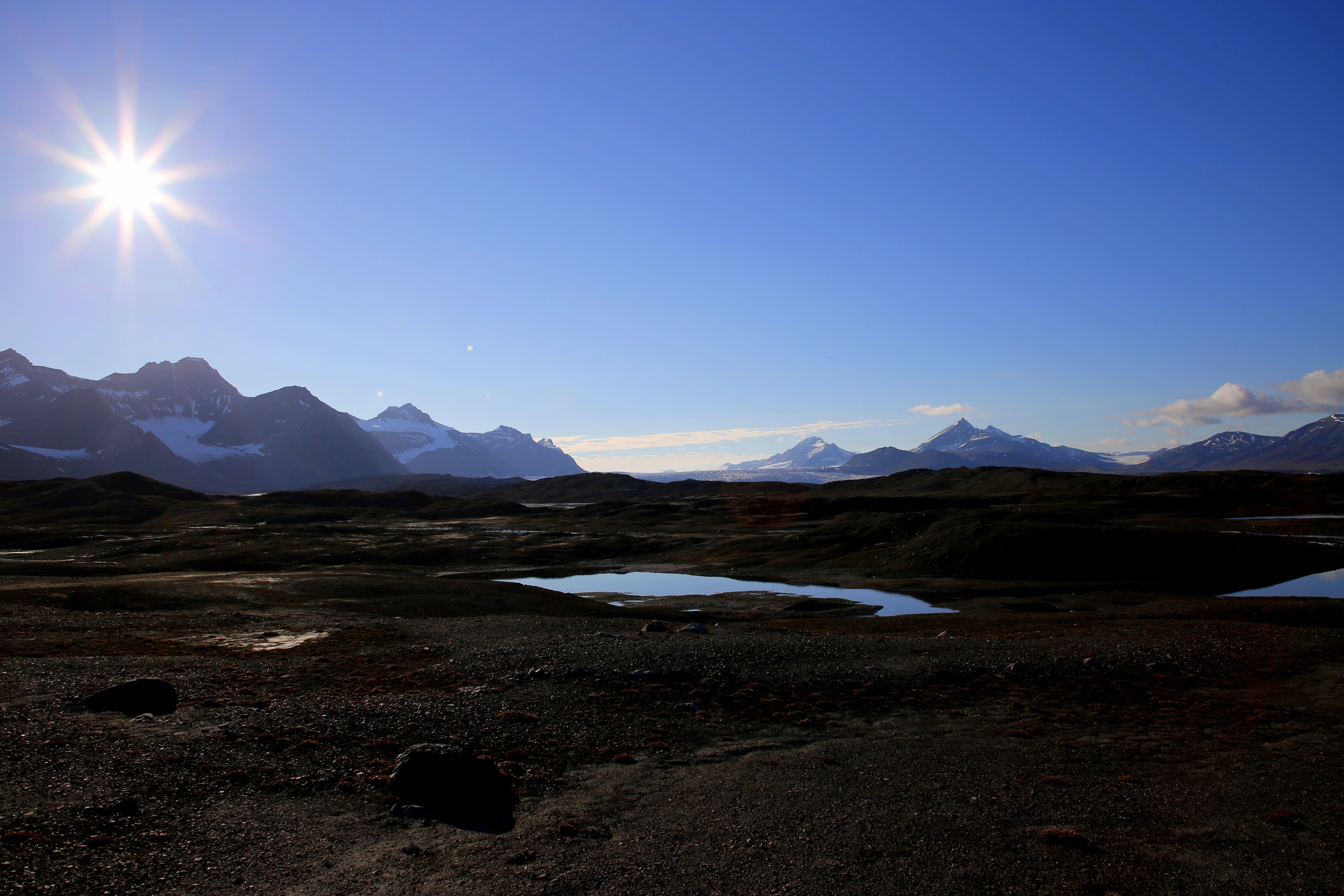 day, outdoors, summer, clear sky, mountain range, travel, arctic, hiking, mountain, snowcapped mountain, snow, tranquil scene, permafrost, blue, scenic, HD Wallpaper