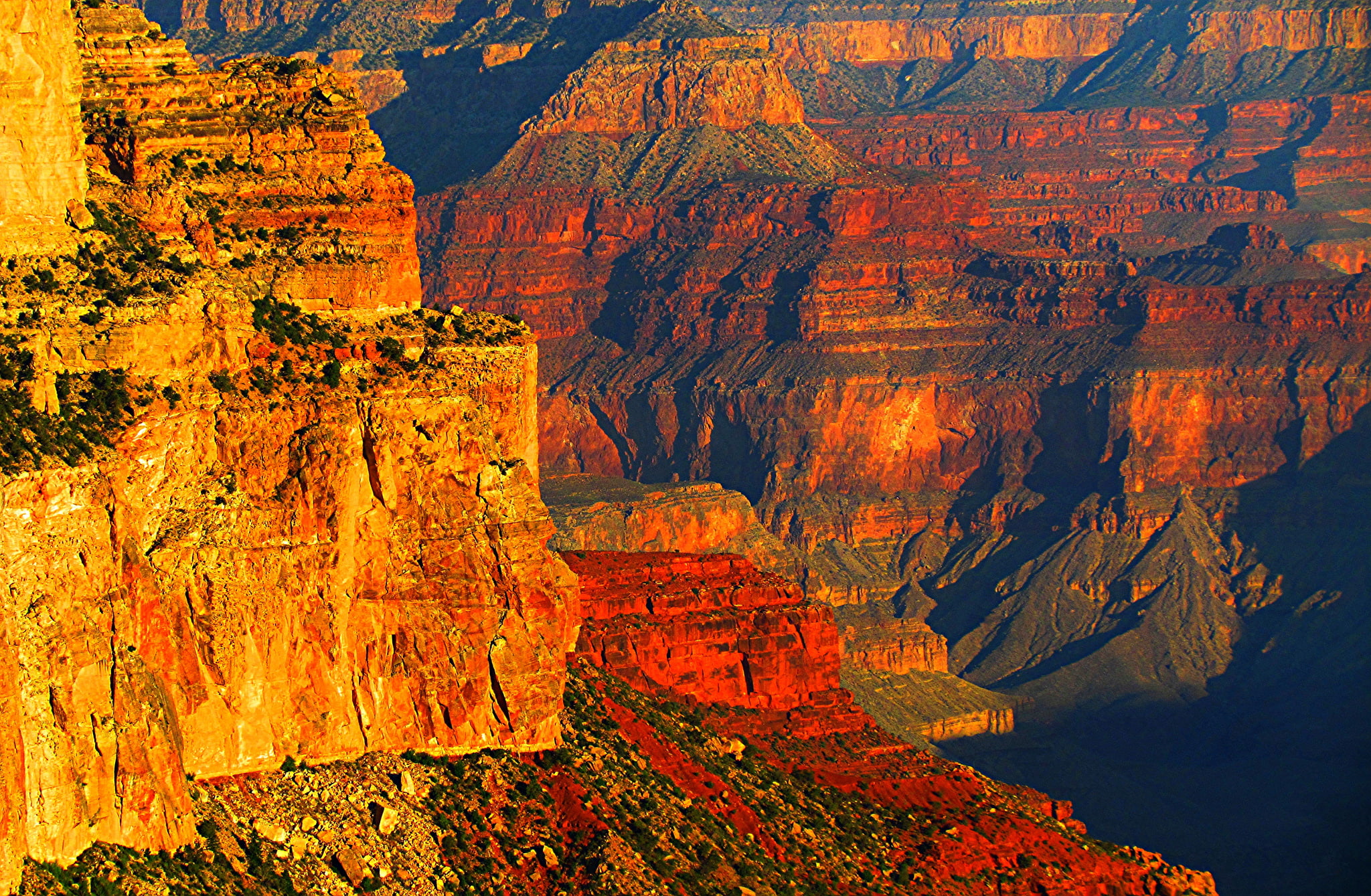 Grand Canyon National Park, USA, mountains, canyon, sunset, rocks, 1080P, AZ, HD Wallpaper