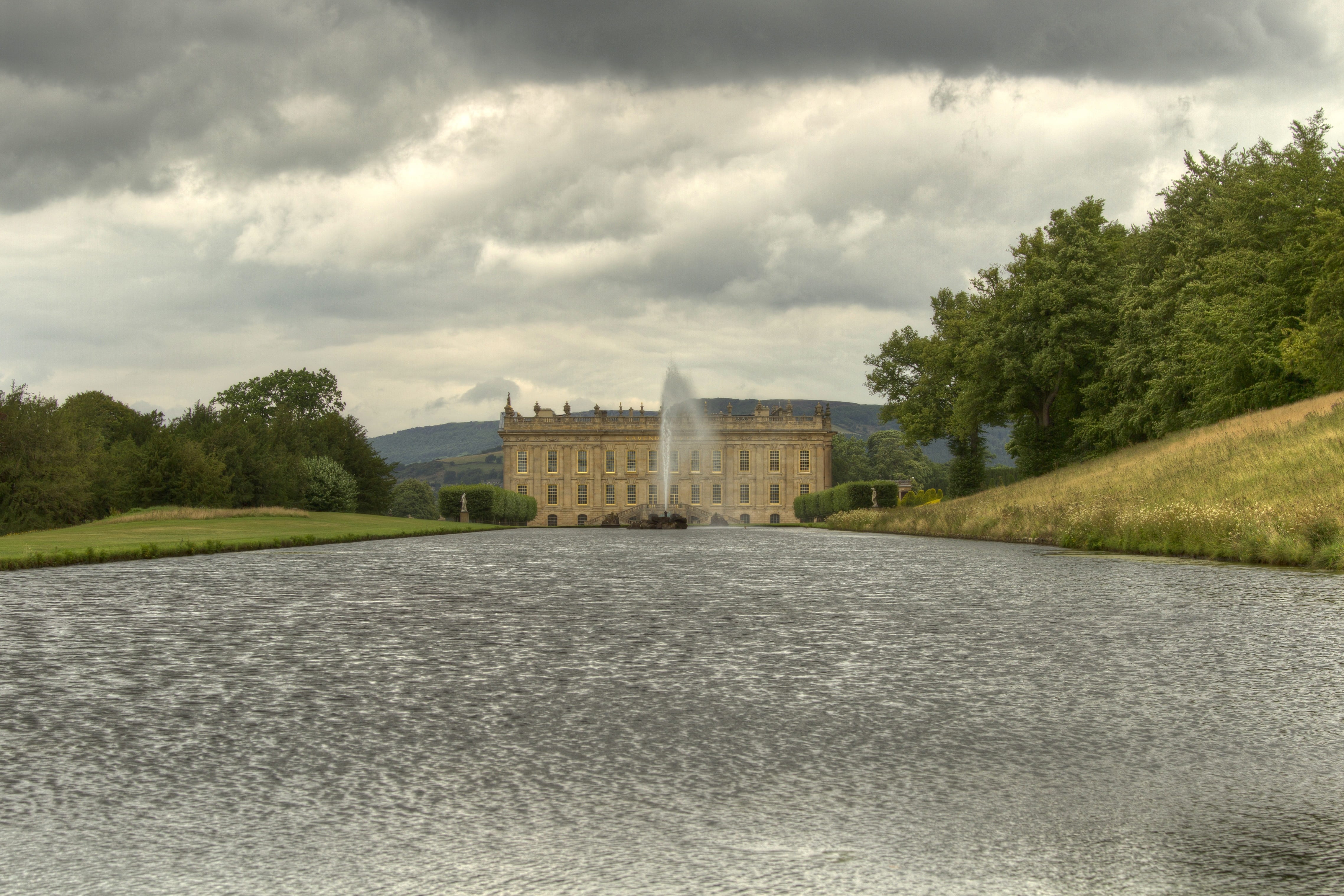 no people, outdoors, estate, the past, britain, city, travel, plant, nature, tree, building exterior, stately, built structure, 4K, sky, home, cloud - sky, HD Wallpaper