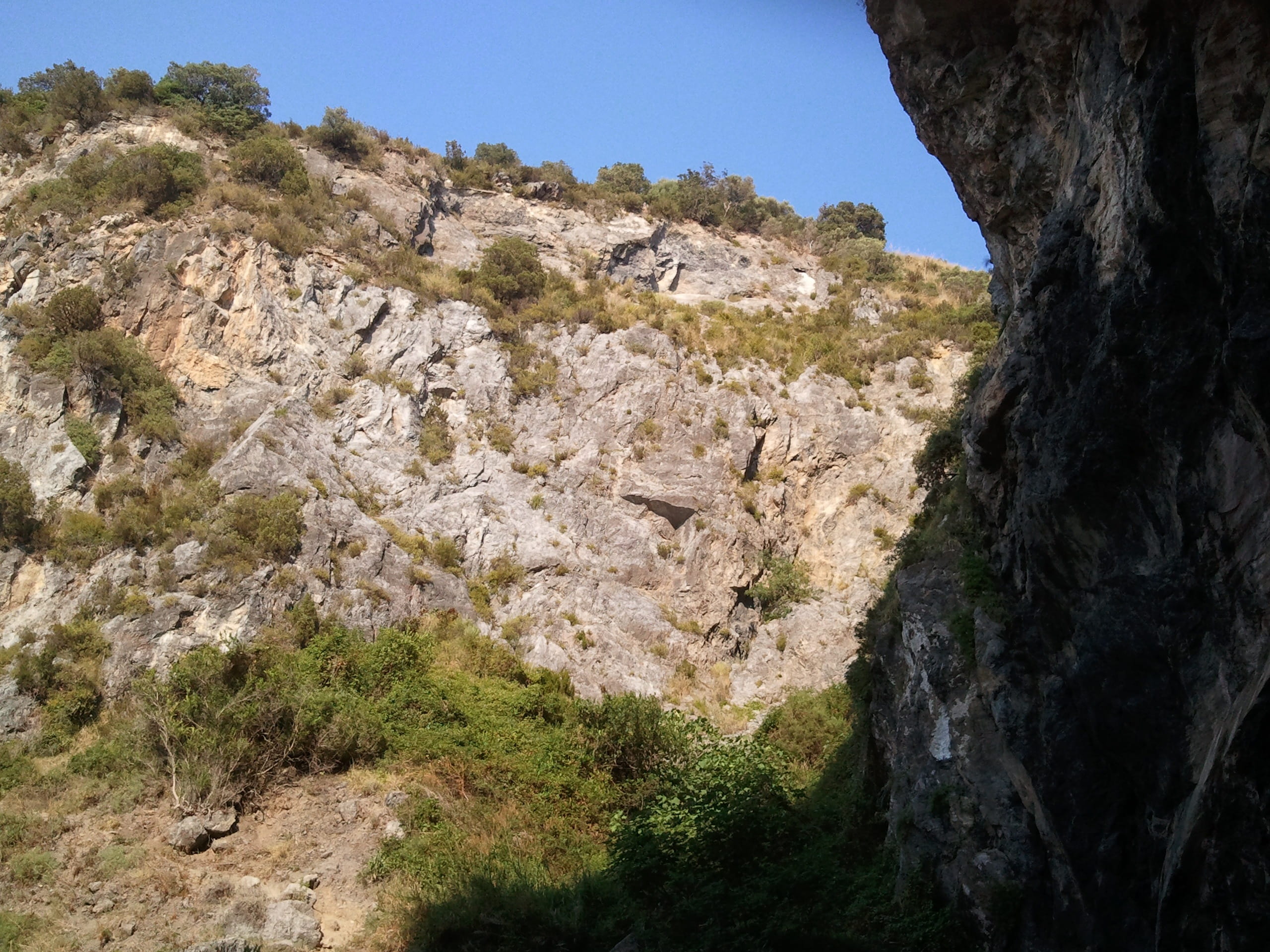 rock - object, rock, tranquil scene, geology, mediterranean, calabria, day, solid, summer, sky, rock formation, hills, mountain, nature, landscape, italy, HD Wallpaper