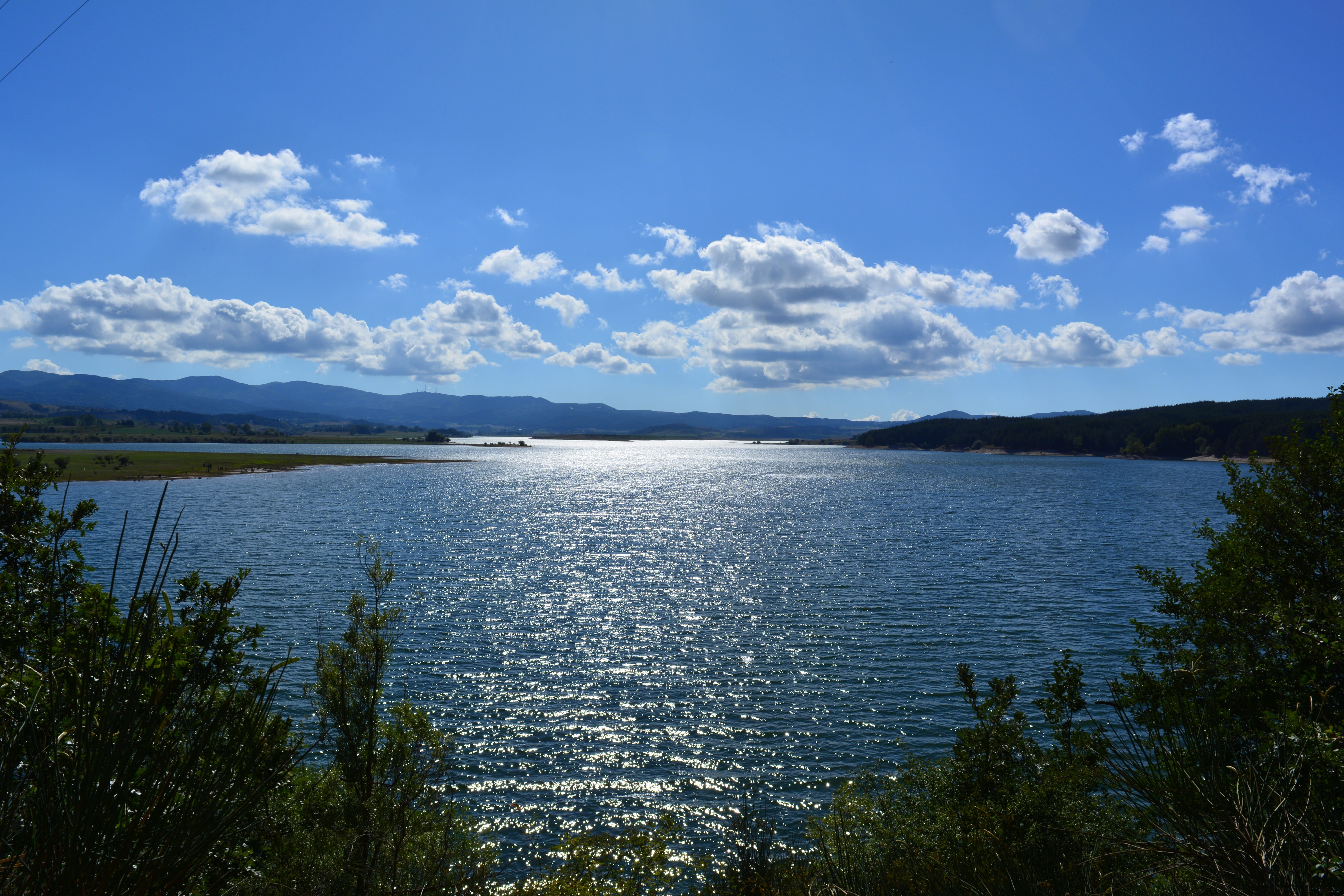 nature, Calabria, blue, cloud - sky, day, sky, non-urban scene, travel Locations, plant, scenics, 5K, Lake, landscape, Sila, water, tree, landscapes, growth, HD Wallpaper