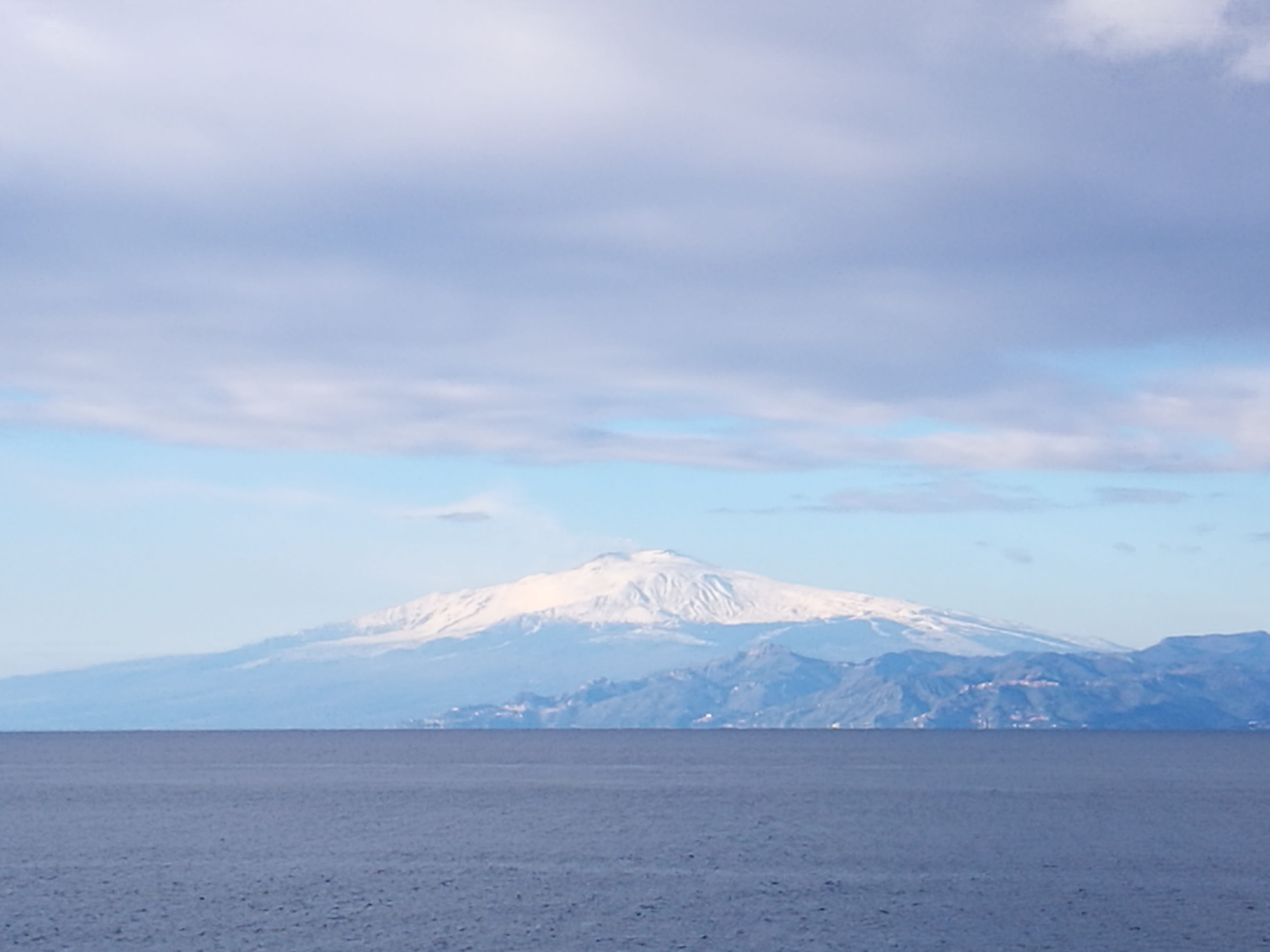 cold temperature, etna, snow, sky, tranquility, no people, messina strait, nature, mountain, idyllic, non-urban scene, environment, salt flat, cloud - sky, HD Wallpaper