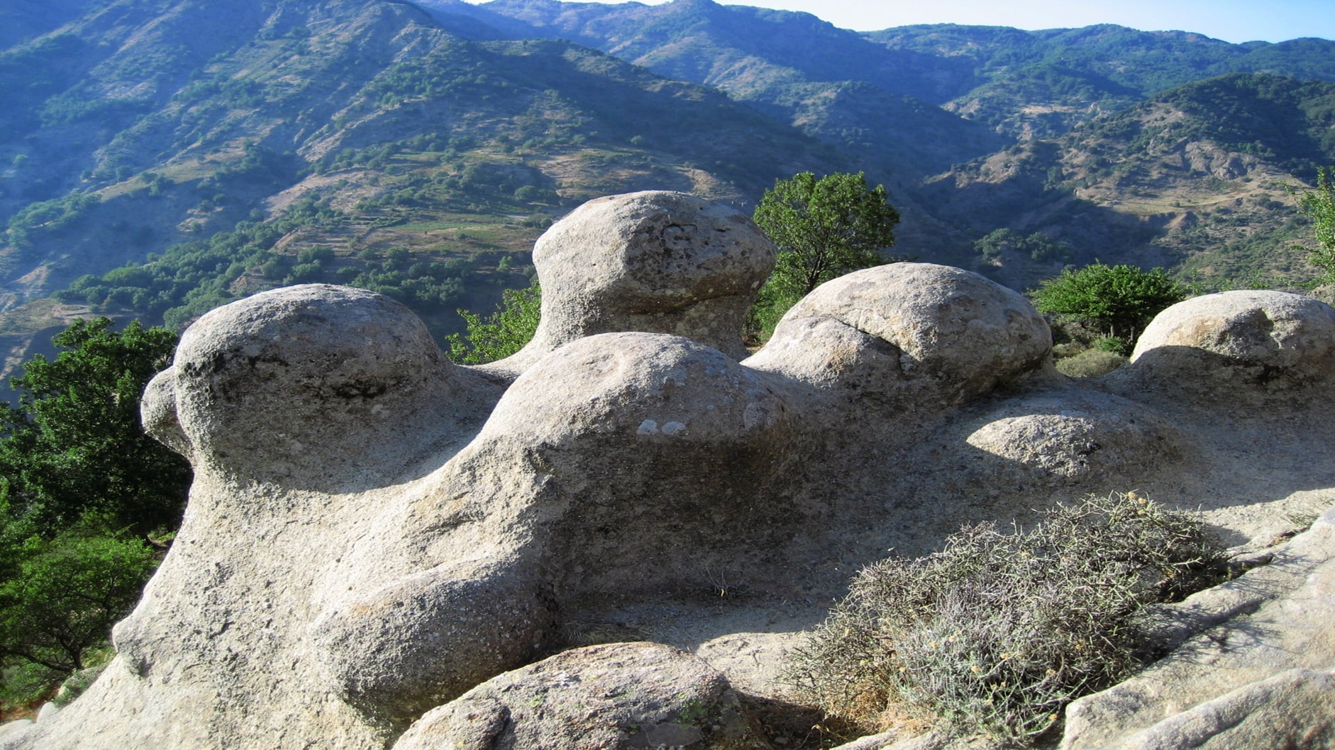Calabria, Aspromonte National Park, nature, 1080P, Aspromonte, rock, Italy, trees, HD Wallpaper