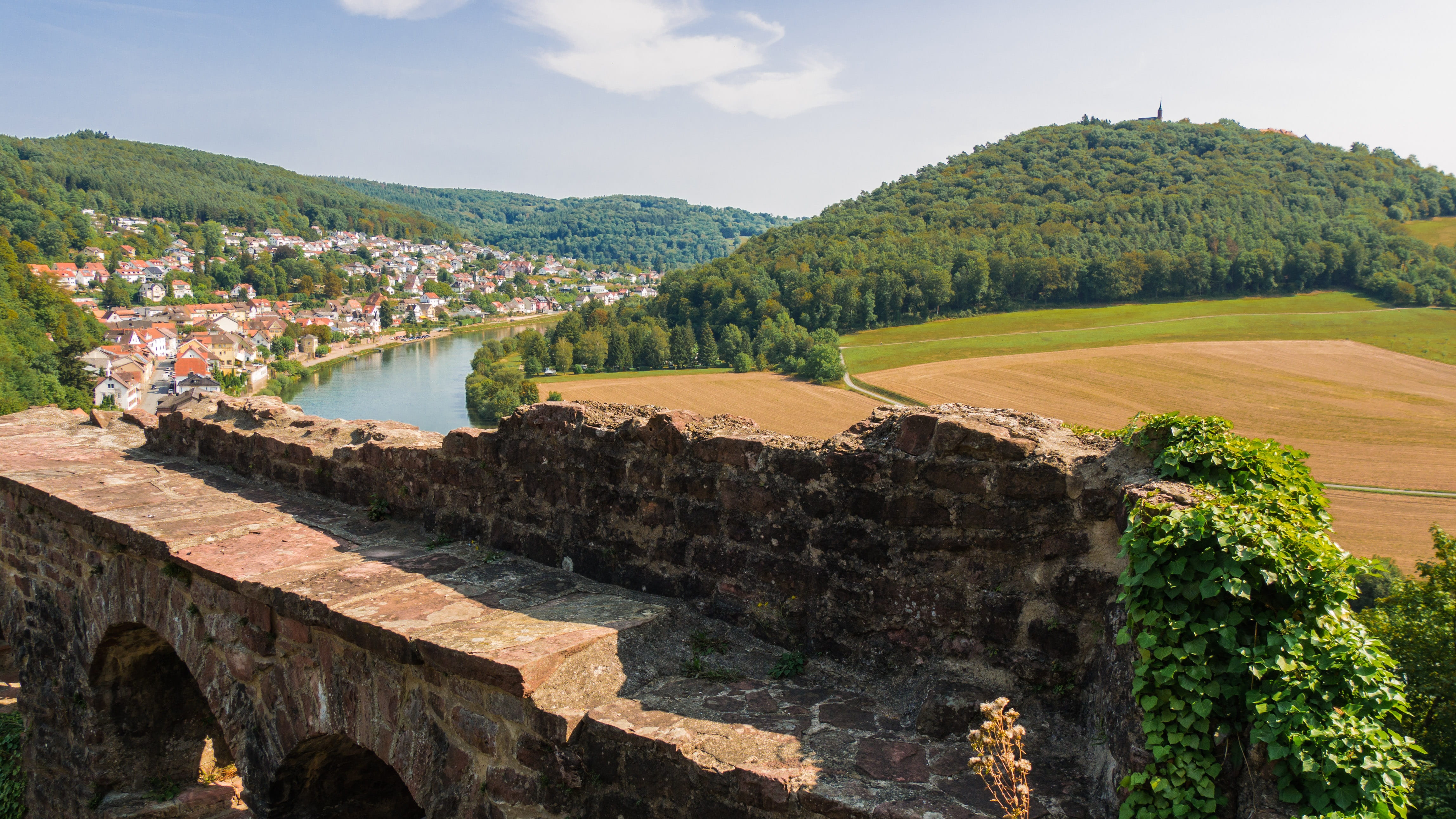 landscape, green color, built structure, plant, architecture, high angle view, scenics - nature, tranquility, sunlight, beauty in nature, masonry, view, HD Wallpaper