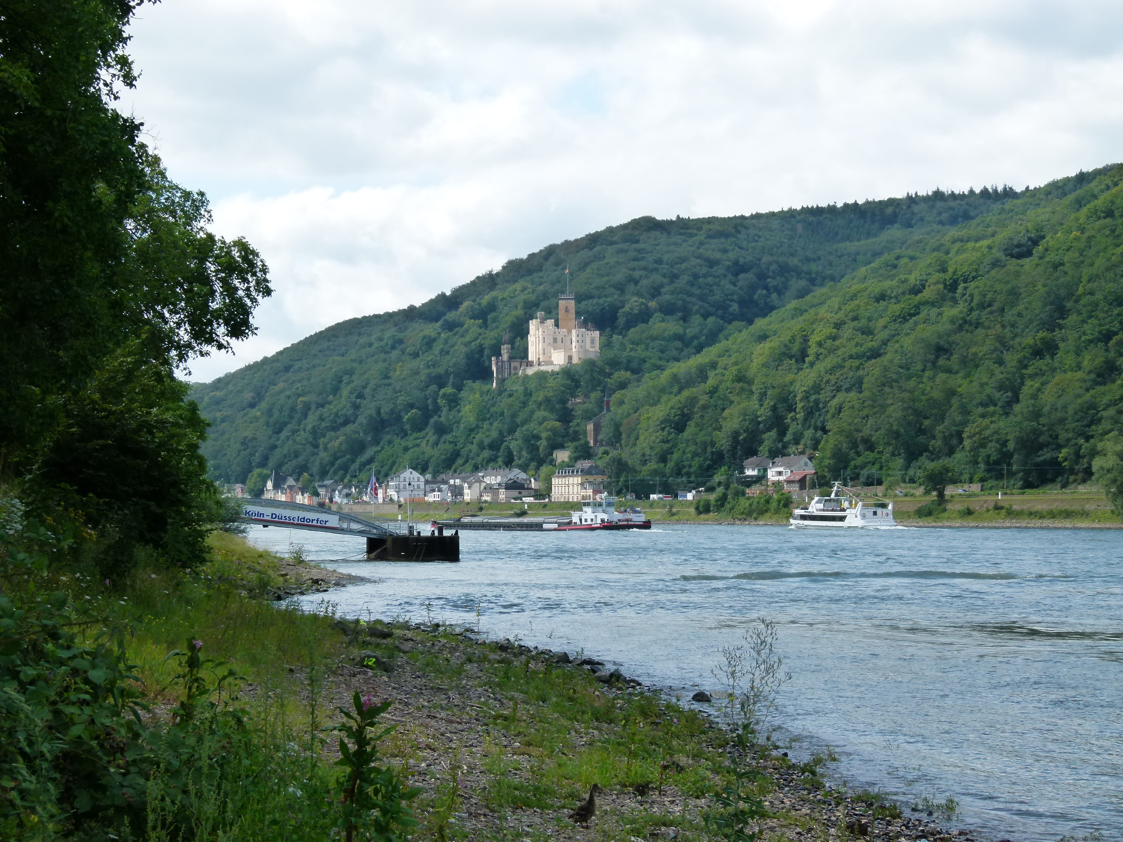 bridge - man made structure, world heritage site, transportation, beauty in nature, plant, middle rhine, sky, rhine, 4K, growth, rhine valley, architecture, HD Wallpaper
