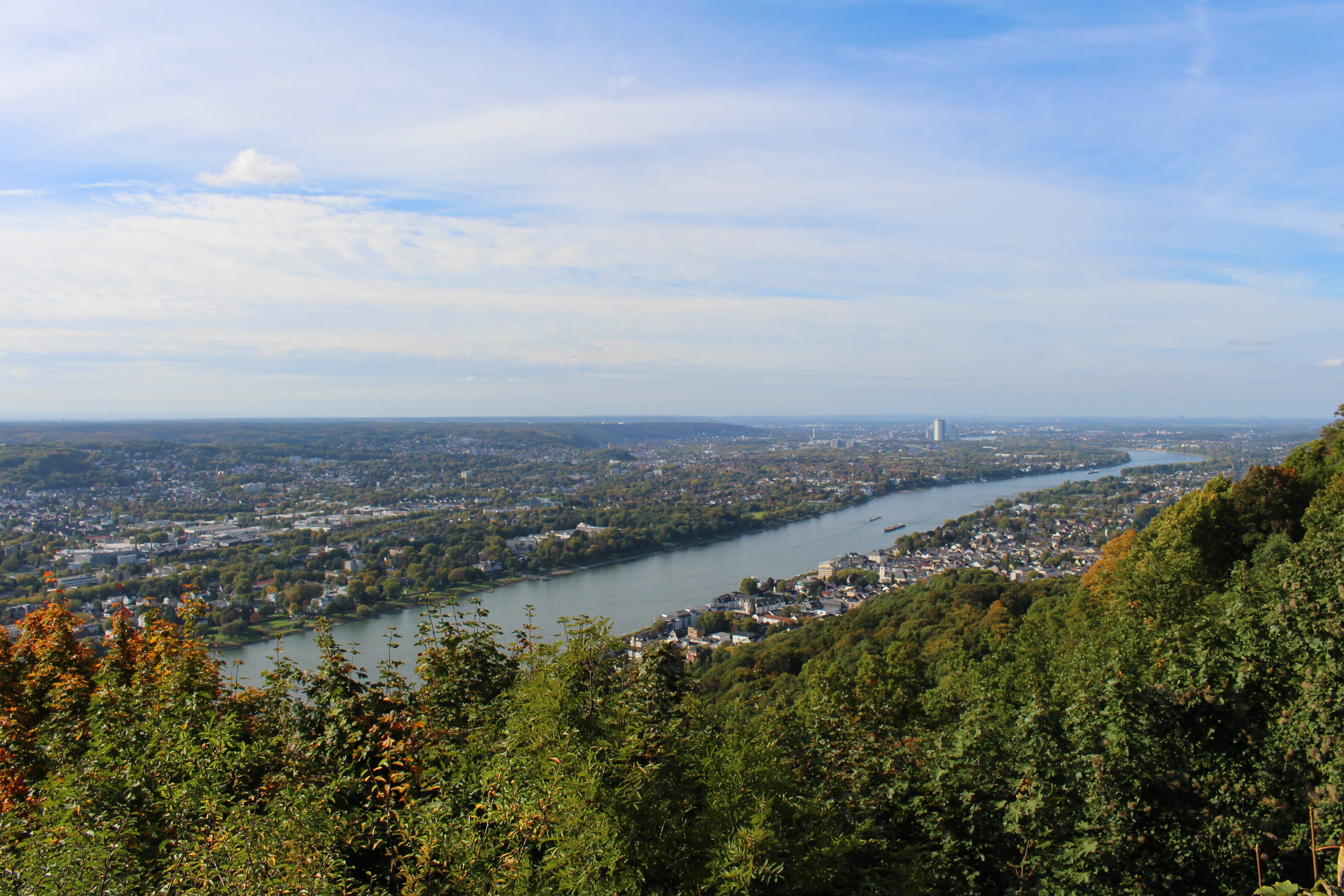 middle ages, day, königswinter germany, mood, forest, water, high angle view, flow, scenics - nature, autumn, river, sky, 2K, bonn, cloud - sky, waters, HD Wallpaper